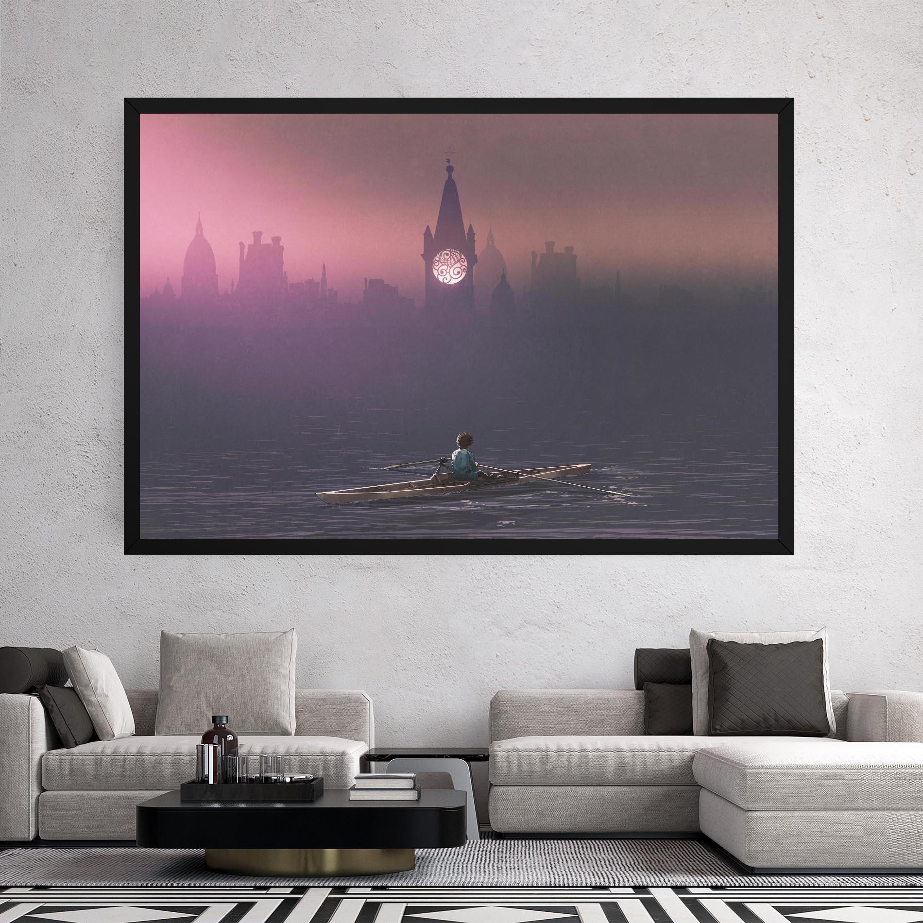 Tablou Canvas Mist City mockup 2