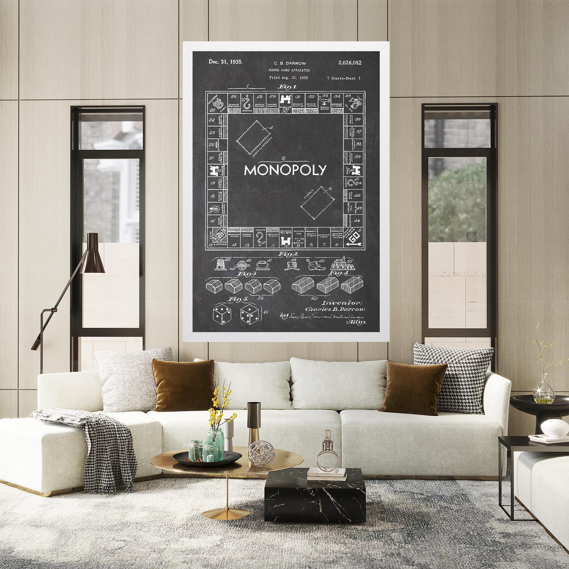Tablou Canvas Monopoly Board mockup 2