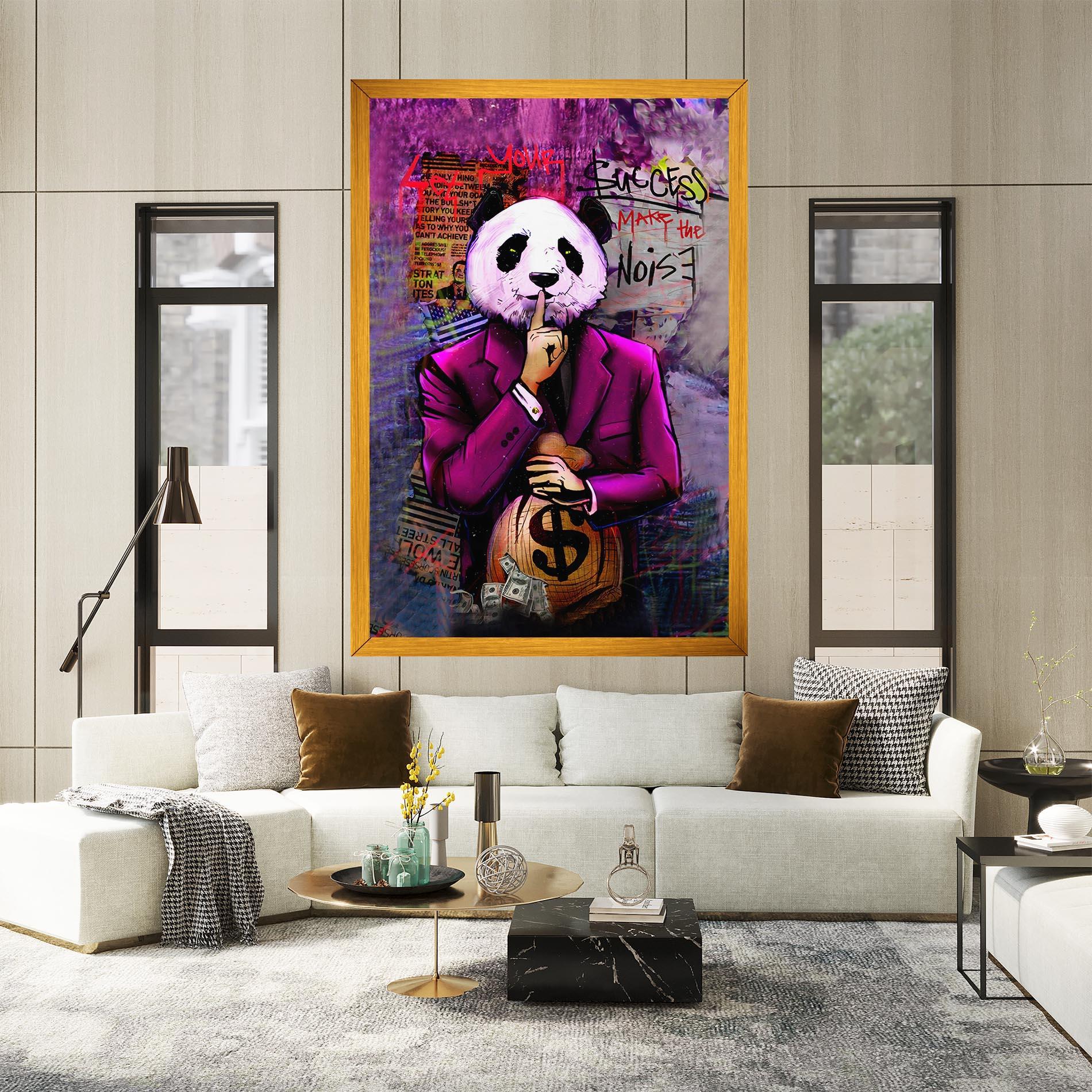 Tablou Canvas Silence Panda mockup 2