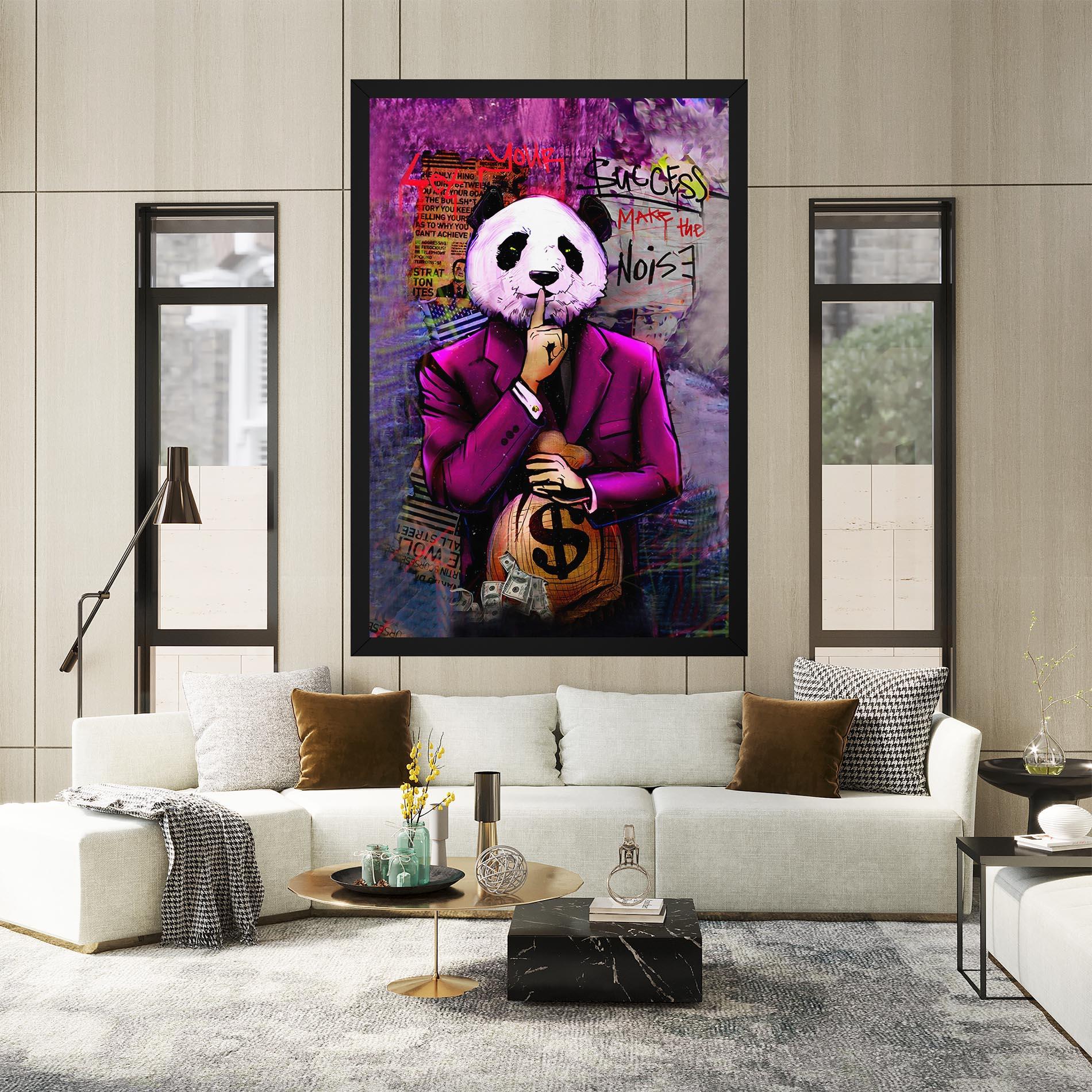 Tablou Canvas Silence Panda mockup 2