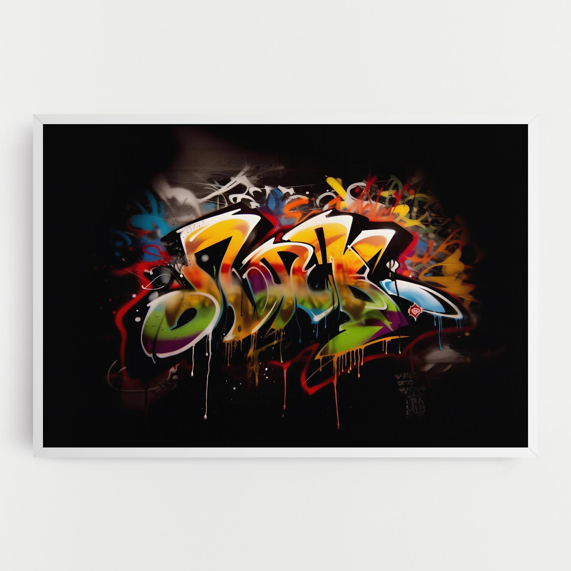 Tablou Canvas Graffiti Style Wall mockup 0