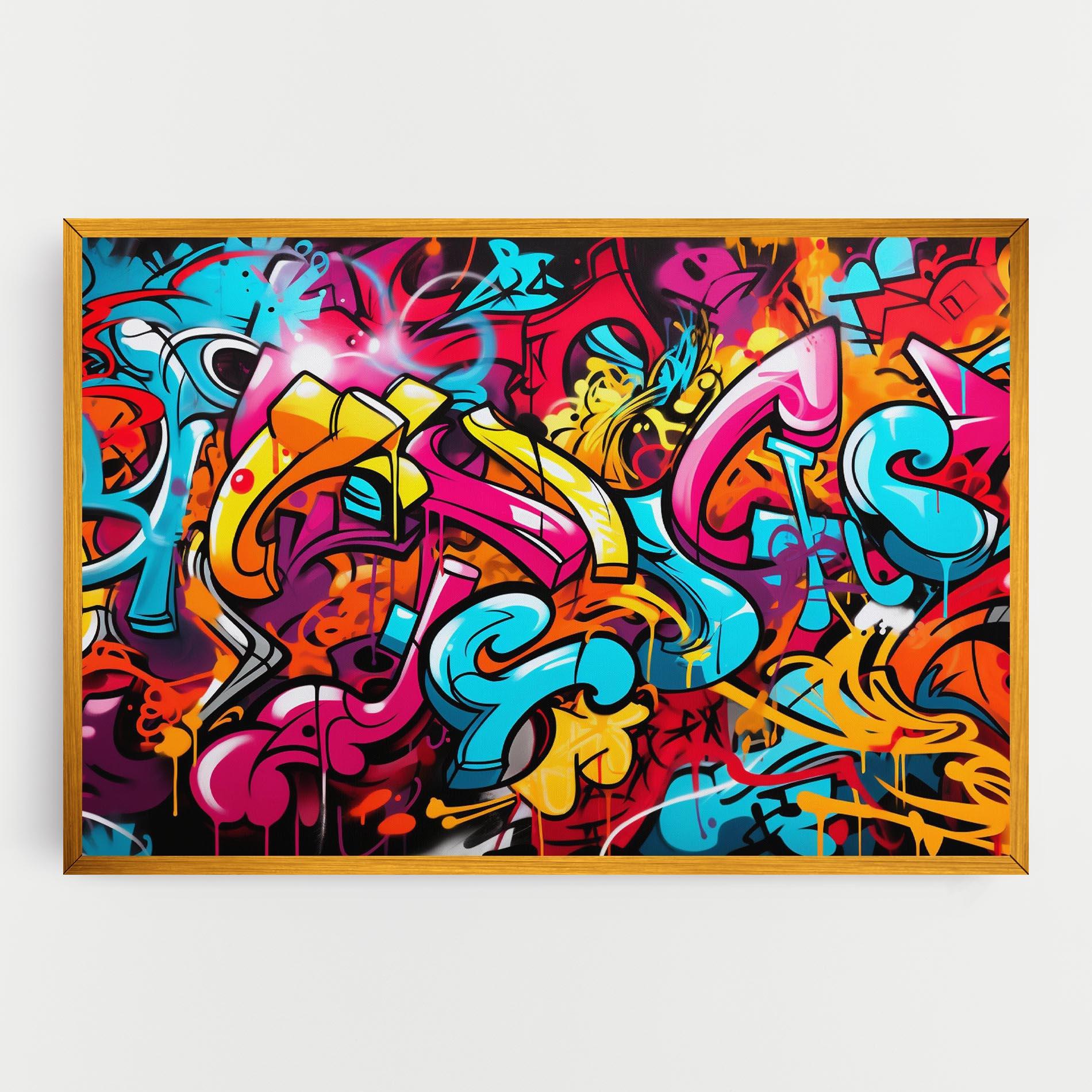 Tablou Canvas Abstract Graffiti mockup 0