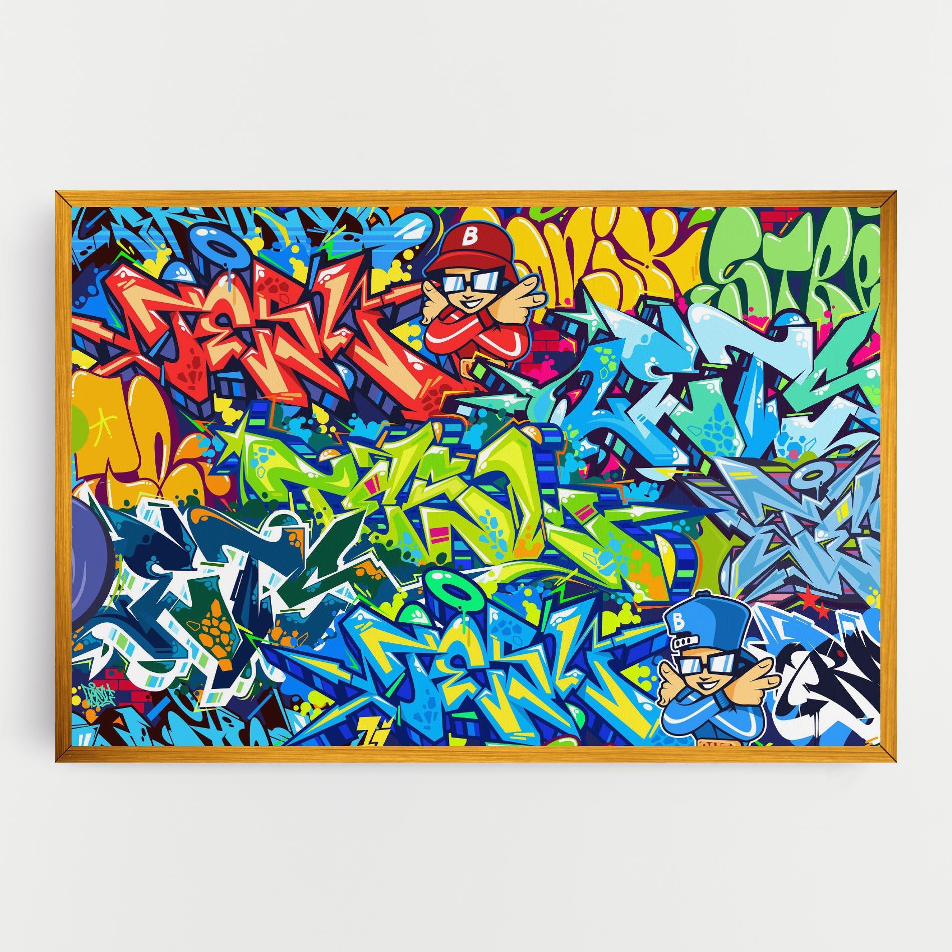 Tablou Canvas Colorful Graffiti mockup 0