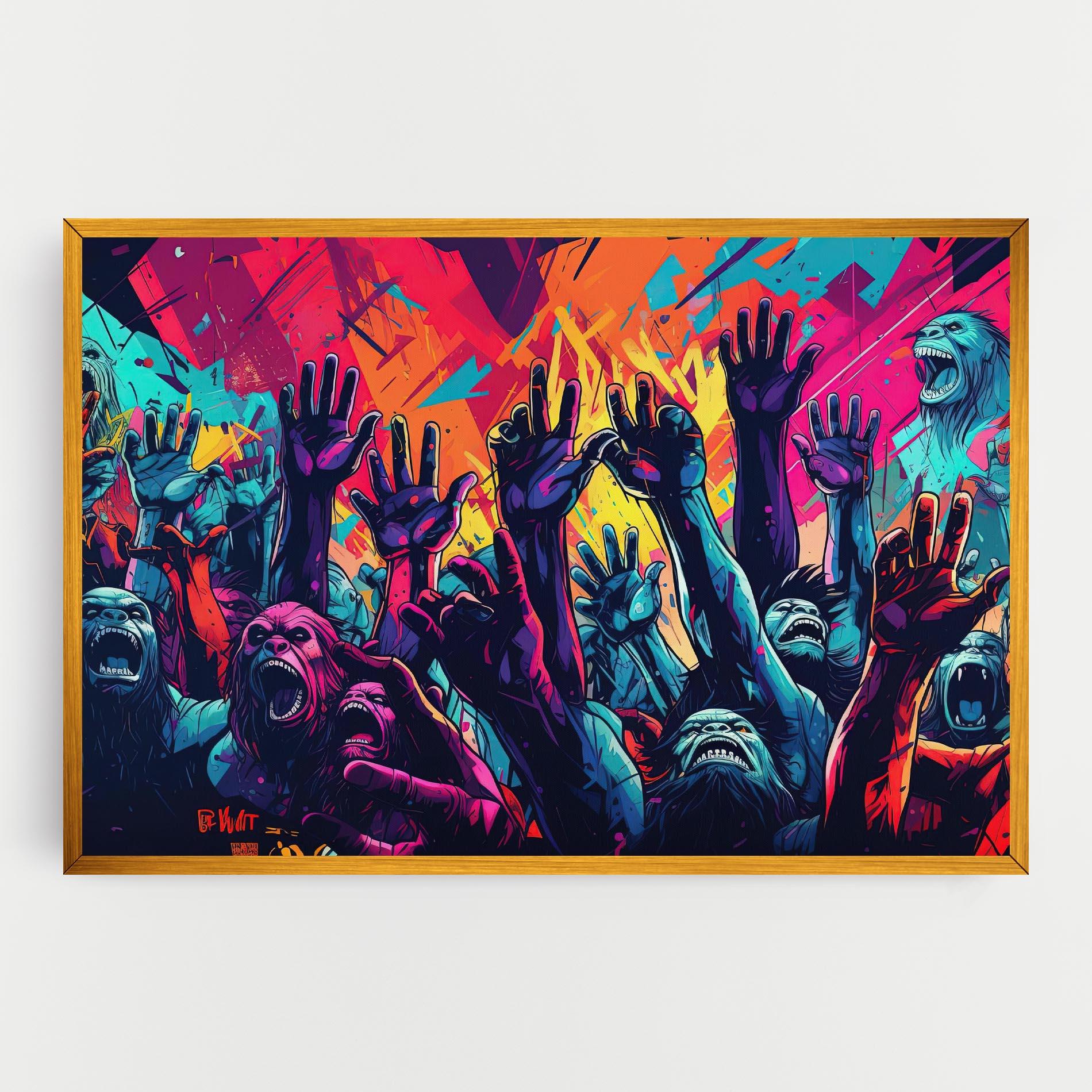 Tablou Canvas Graffiti Animals mockup 0