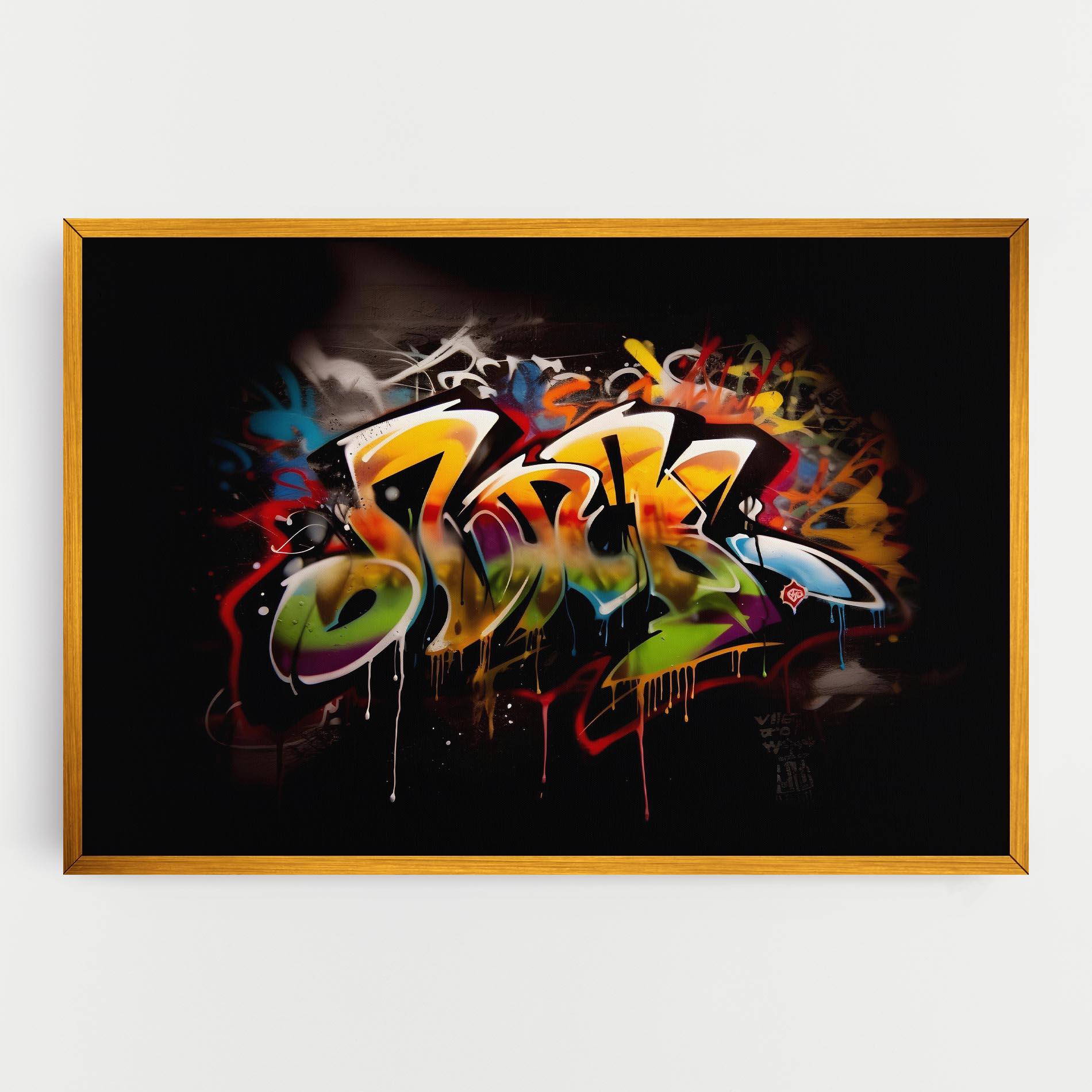 Tablou Canvas Graffiti Style Wall mockup 0