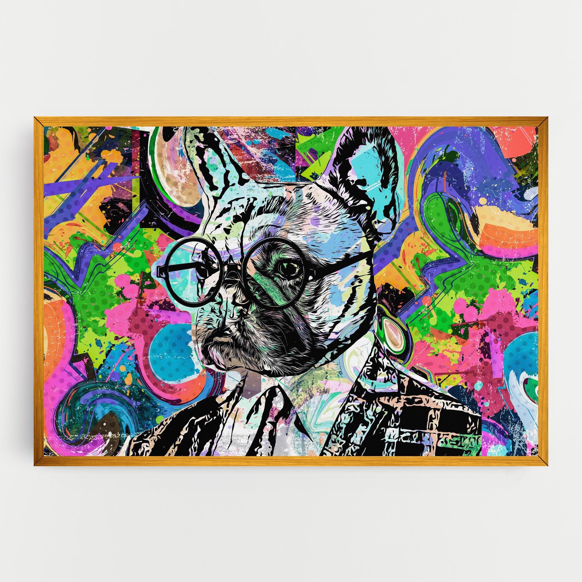 Tablou Canvas Graffity Bulldog mockup 0