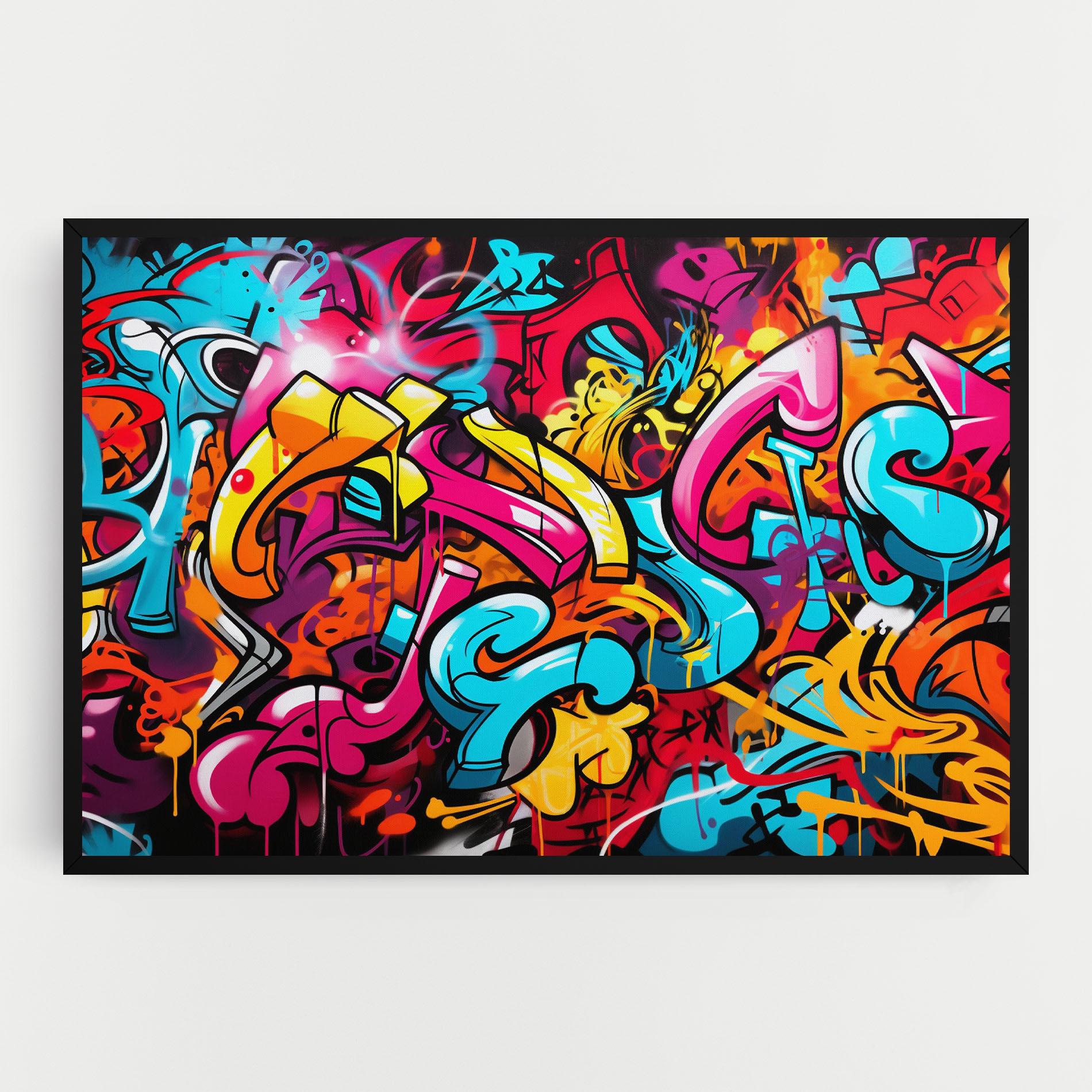 Tablou Canvas Abstract Graffiti mockup 0