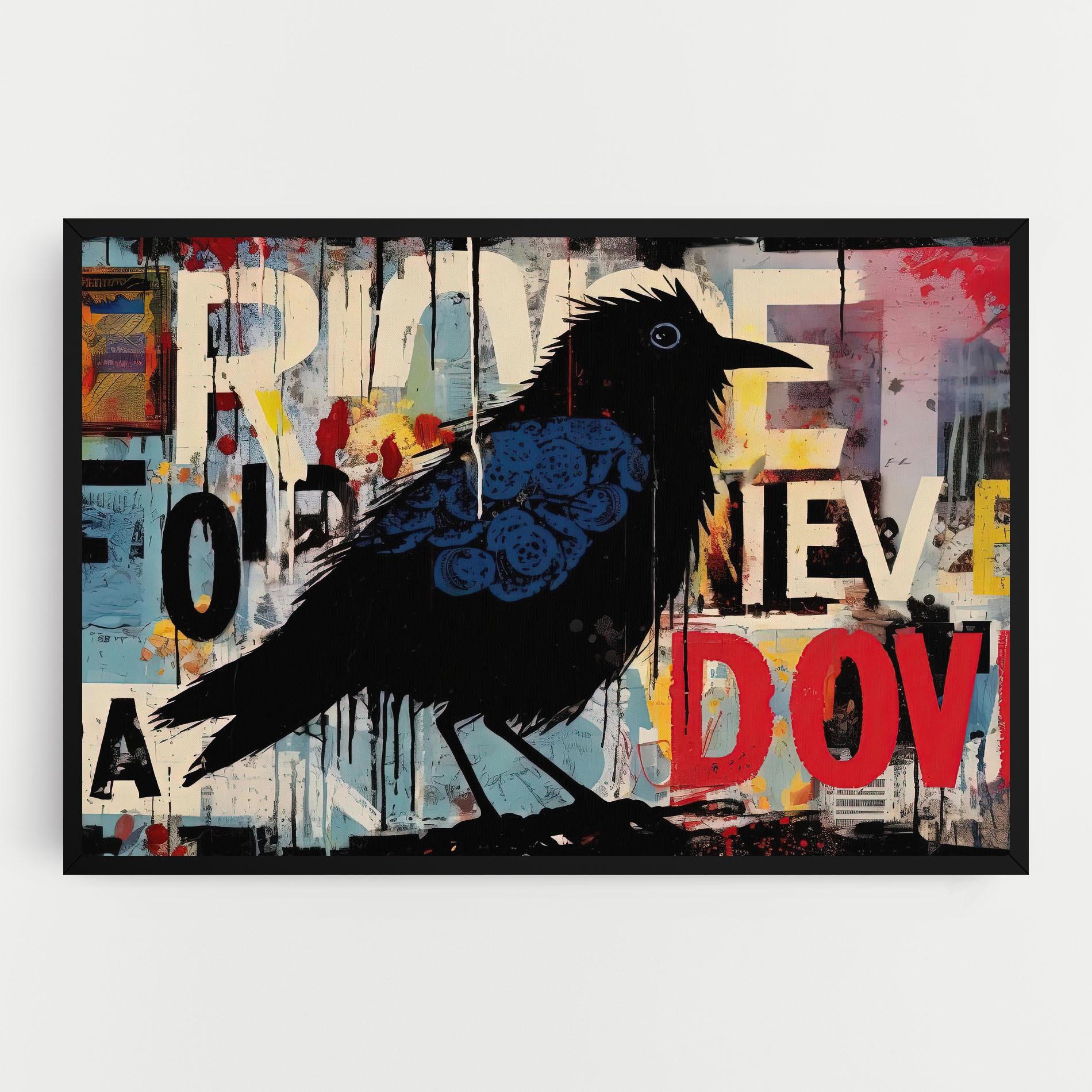 Tablou Canvas Bird Old Doodle mockup 0