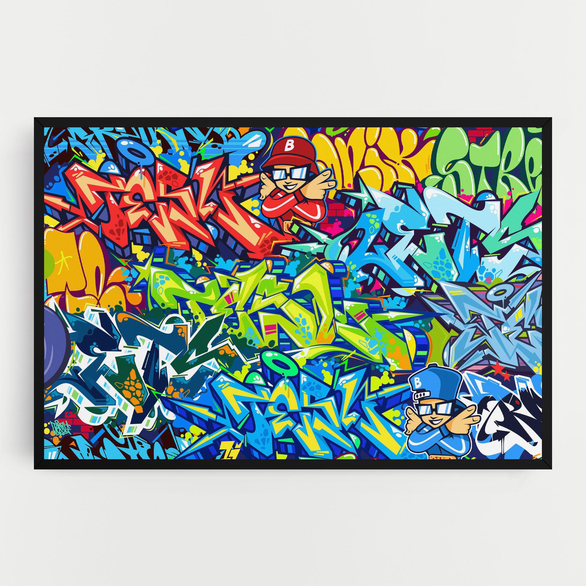 Tablou Canvas Colorful Graffiti mockup 0