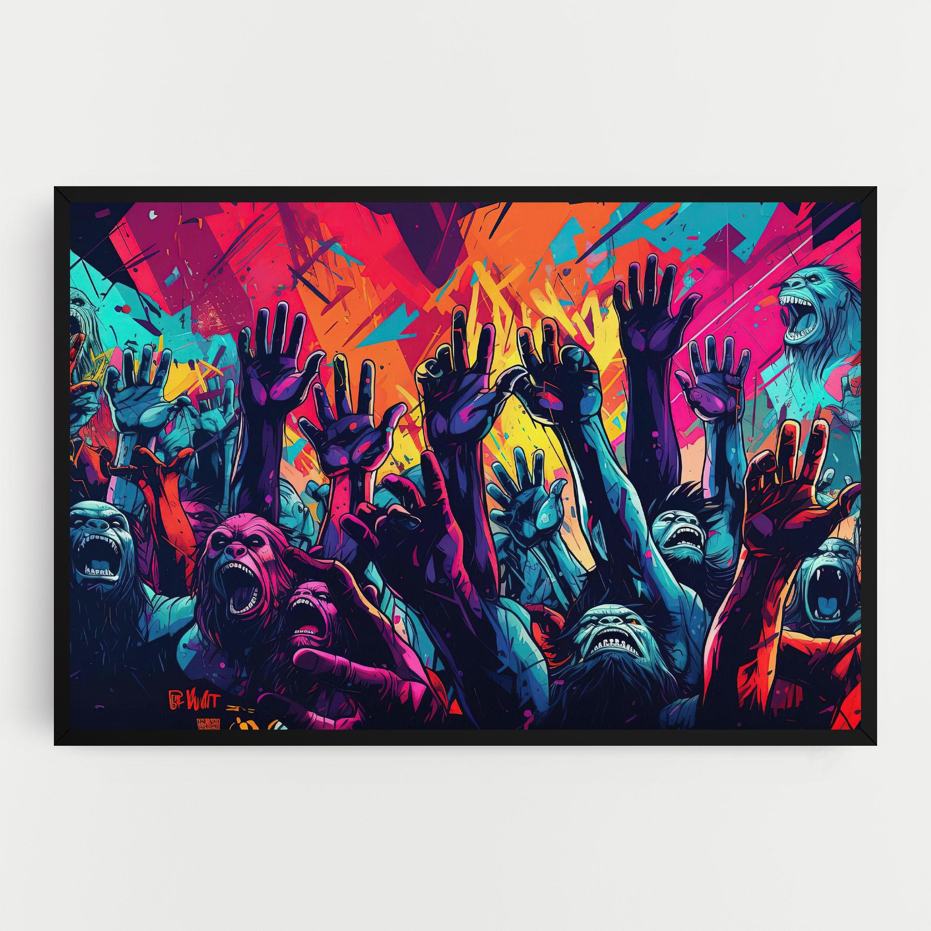 Tablou Canvas Graffiti Animals mockup 0