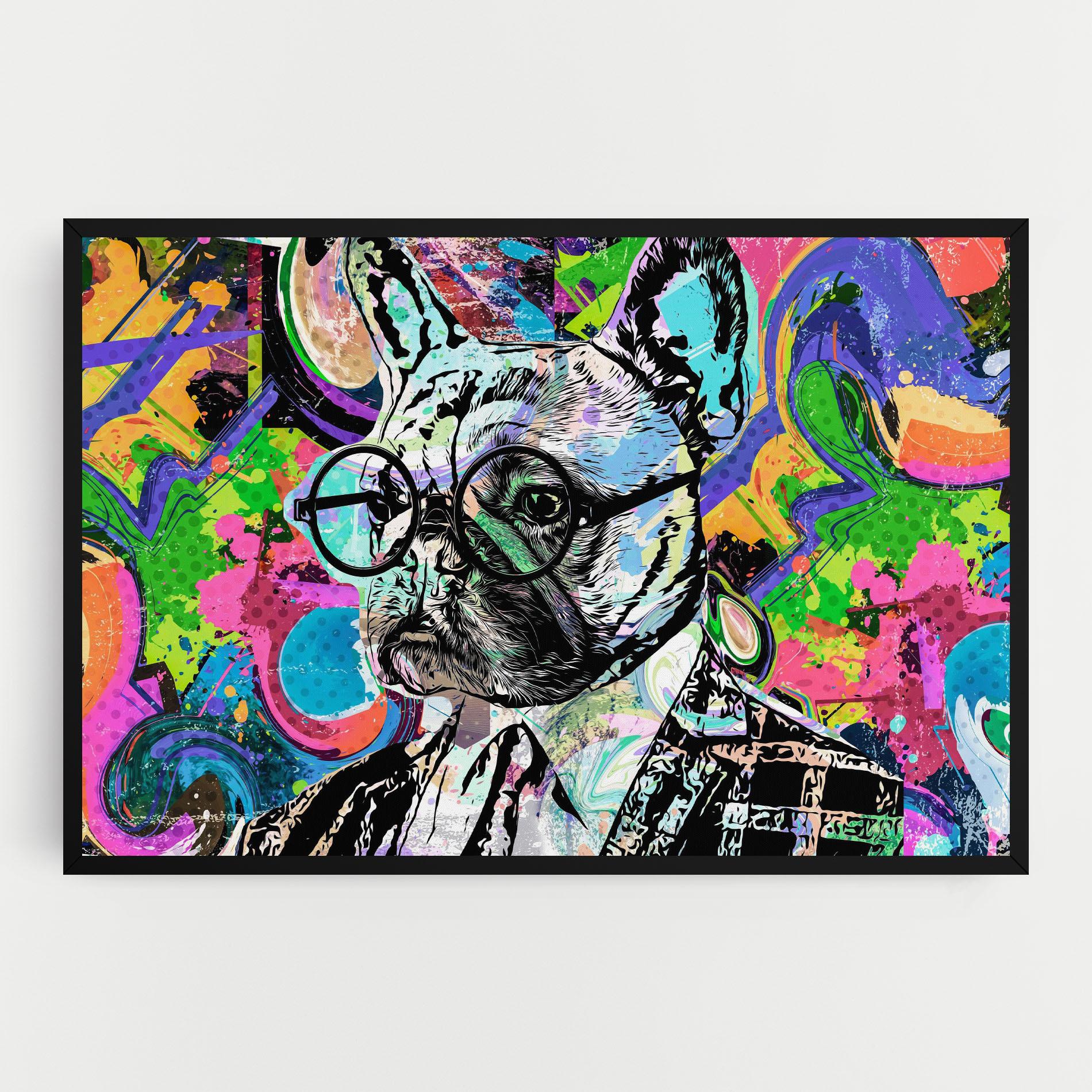 Tablou Canvas Graffity Bulldog mockup 0