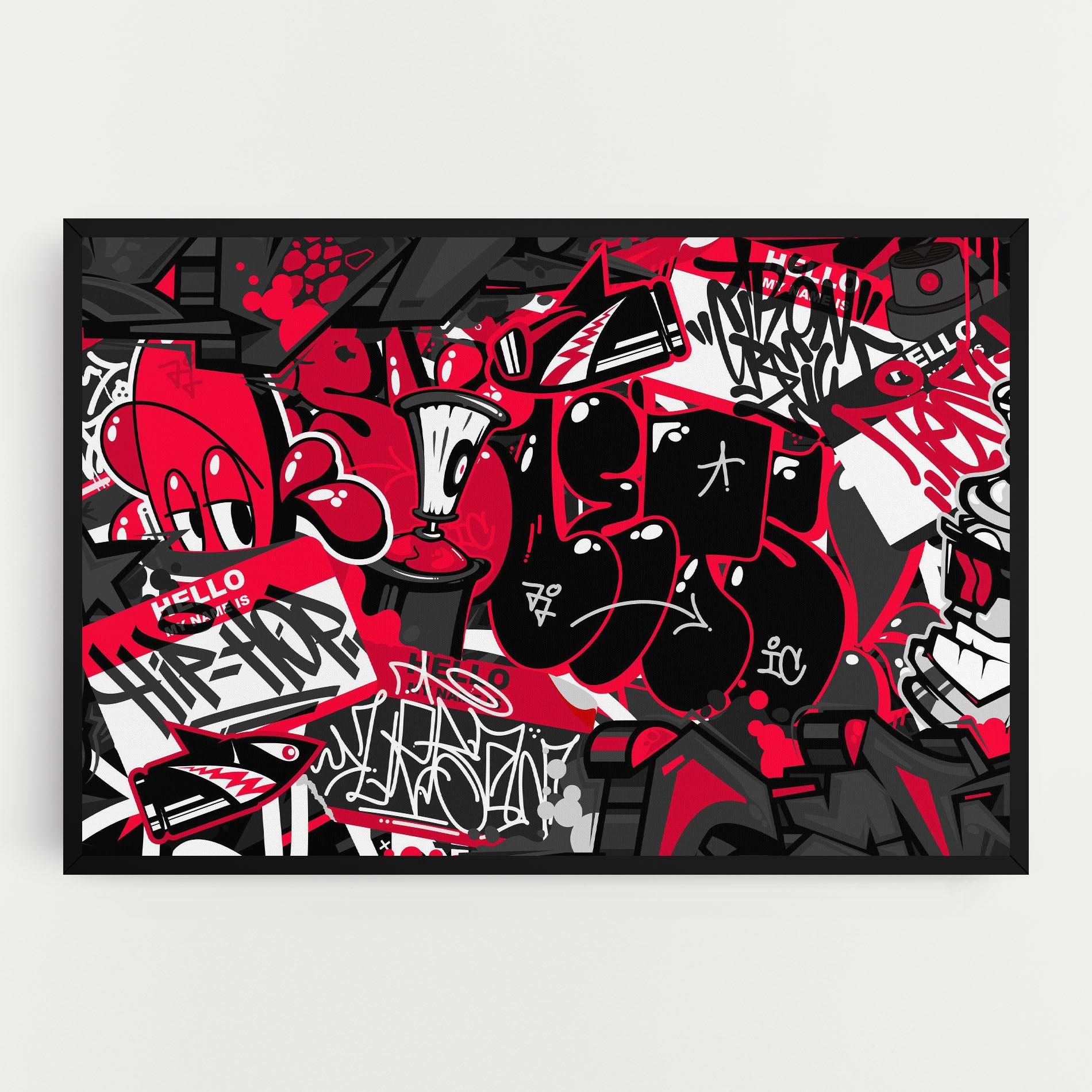 Tablou Canvas Hip Hop Graffiti mockup 0