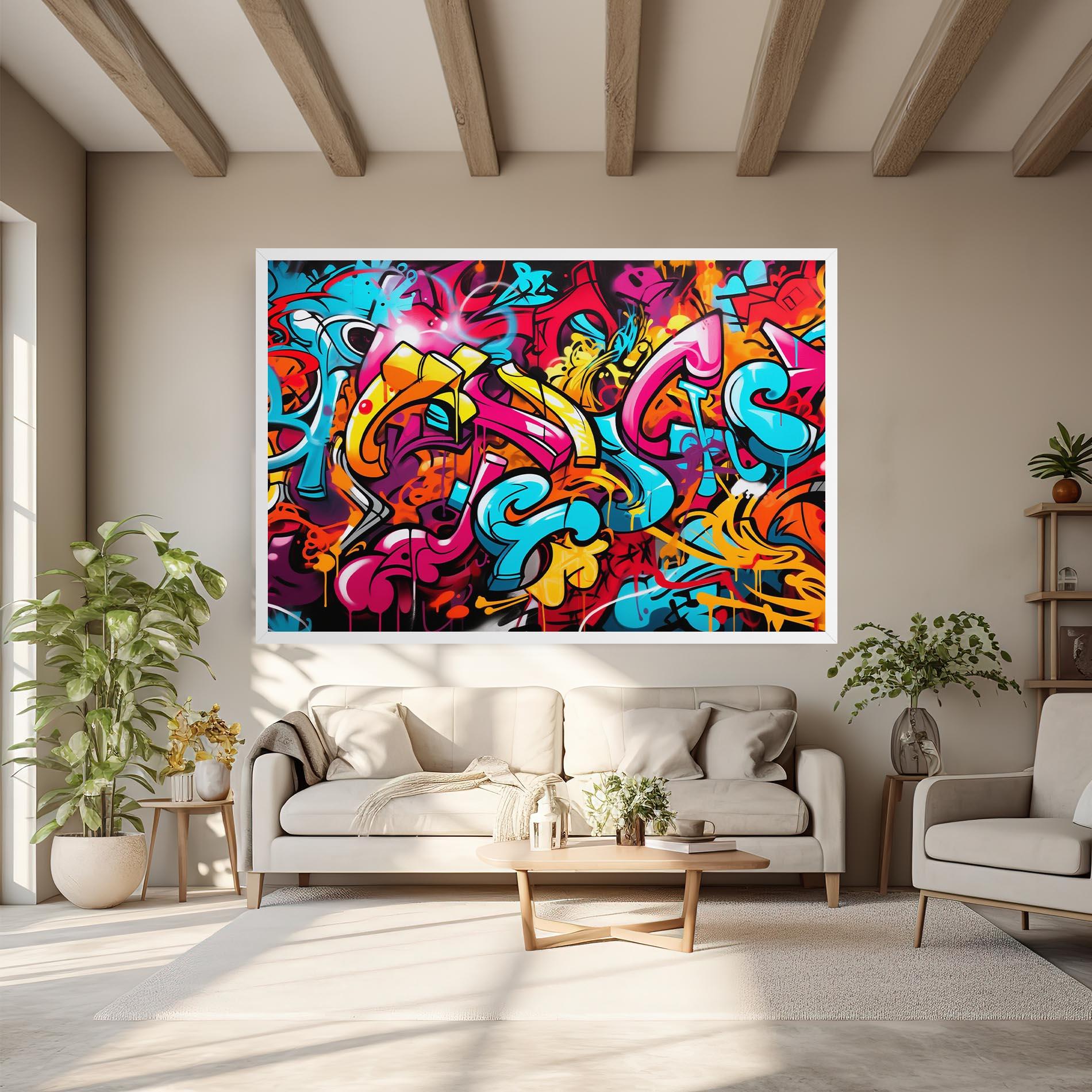 Tablou Canvas Abstract Graffiti mockup 6