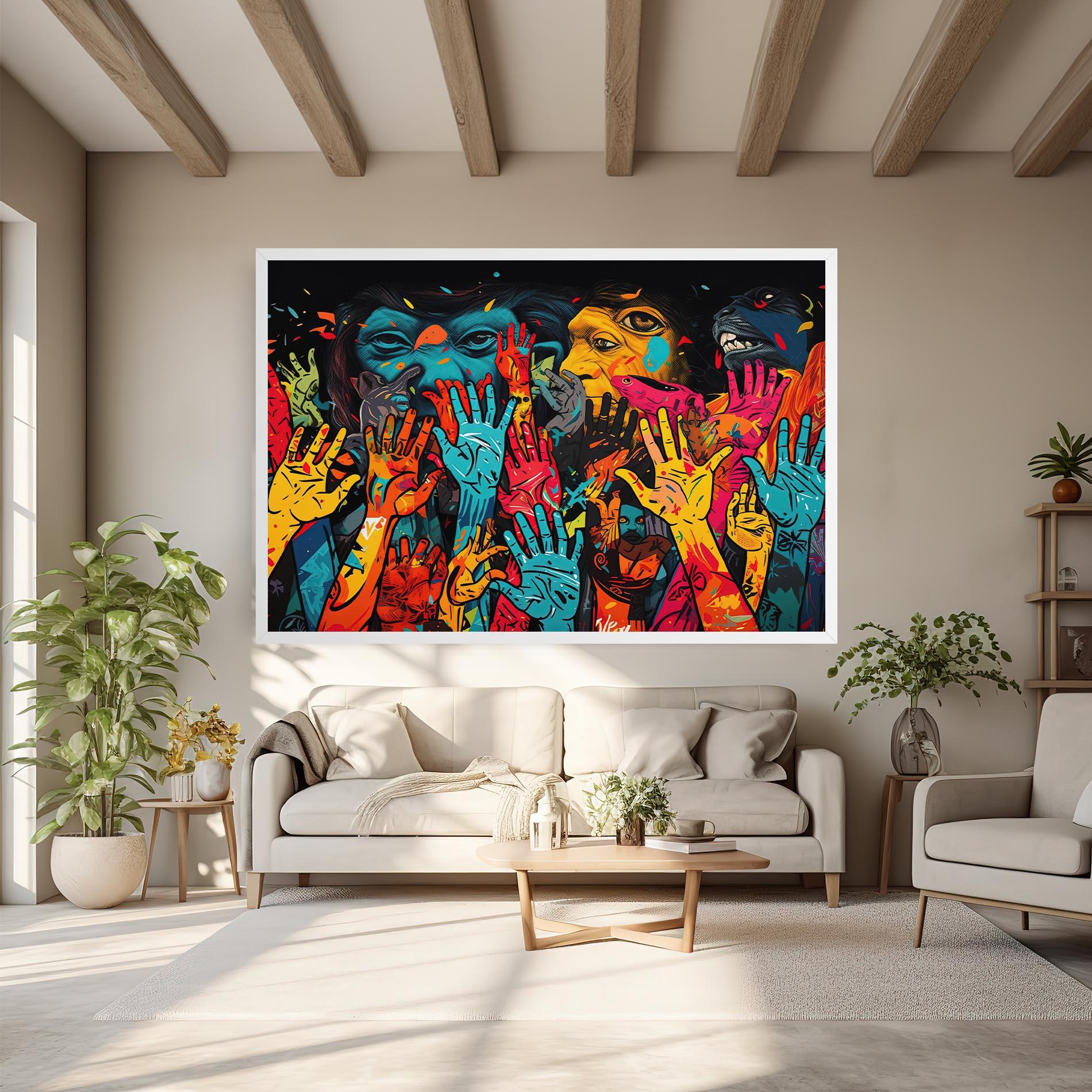 Tablou Canvas Colorful Hands mockup 6