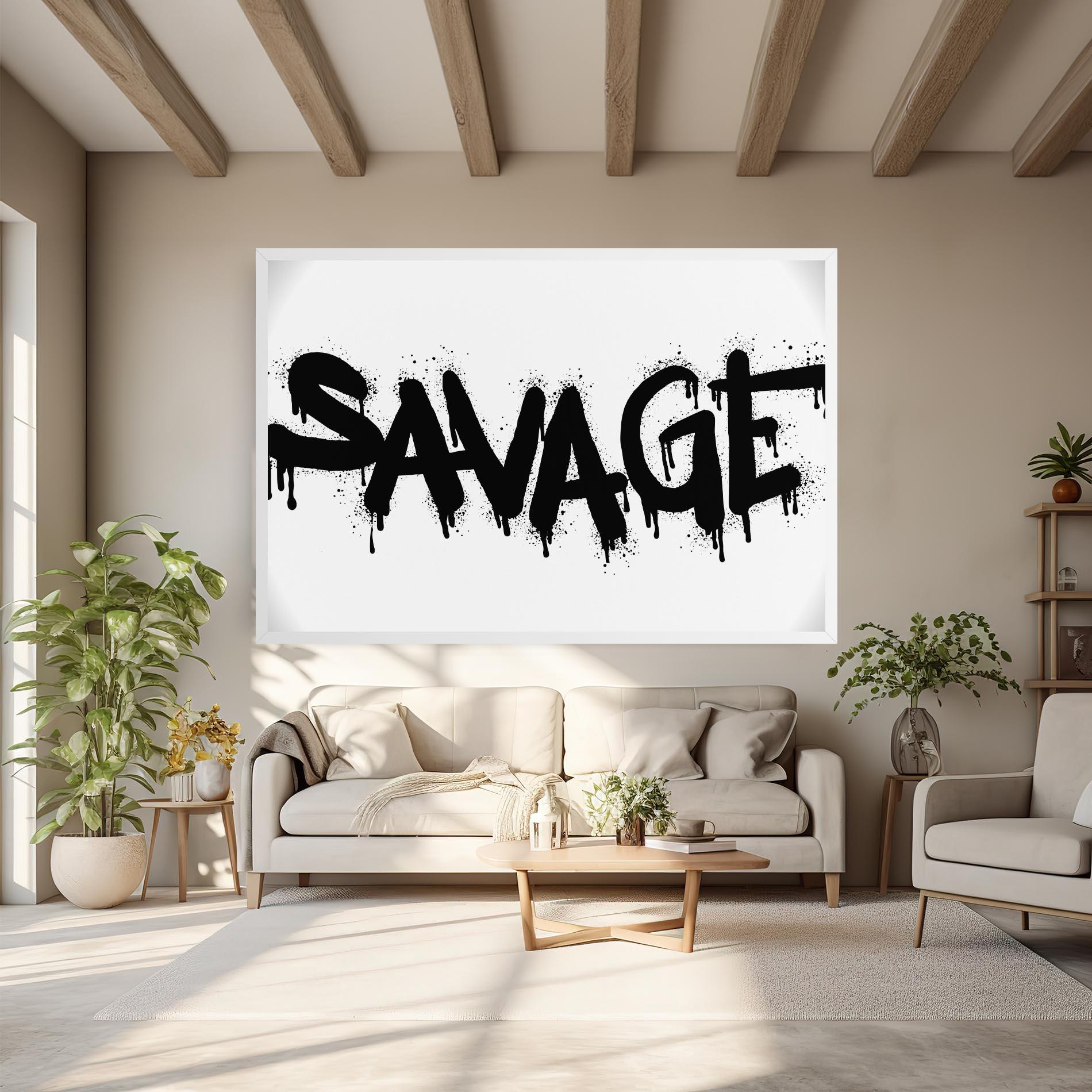 Tablou Canvas Savage Graffiti Spray mockup 6