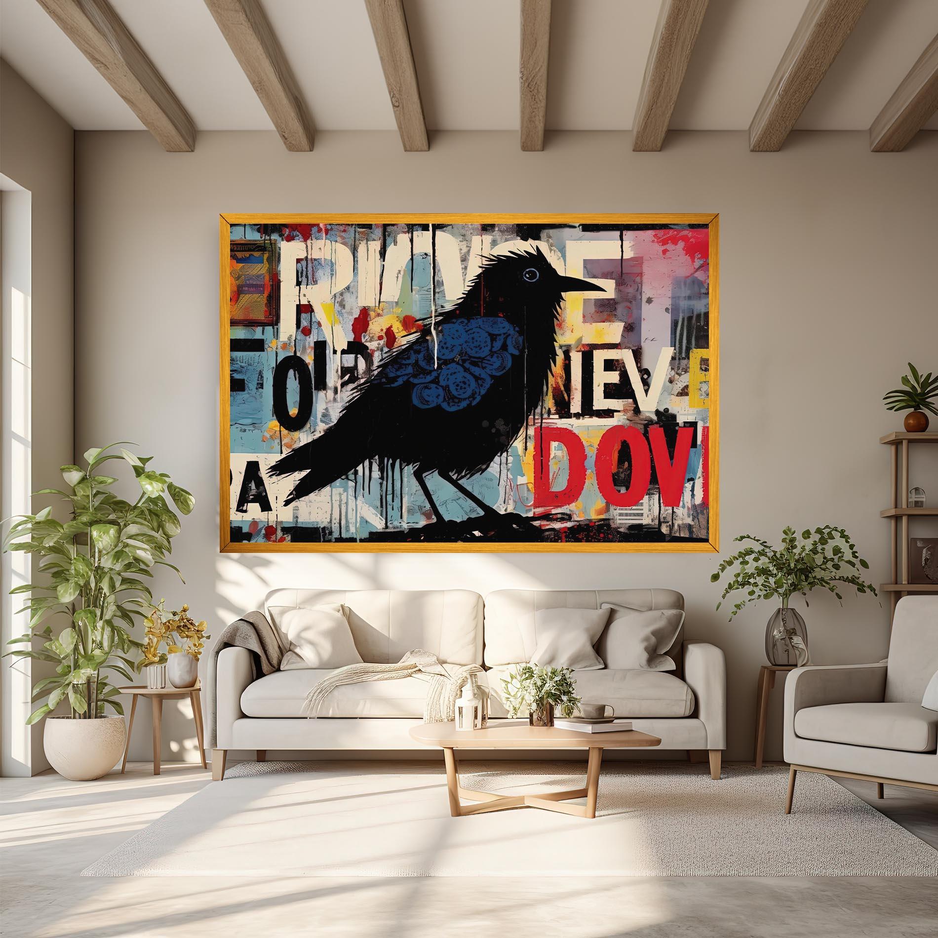 Tablou Canvas Bird Old Doodle mockup 6