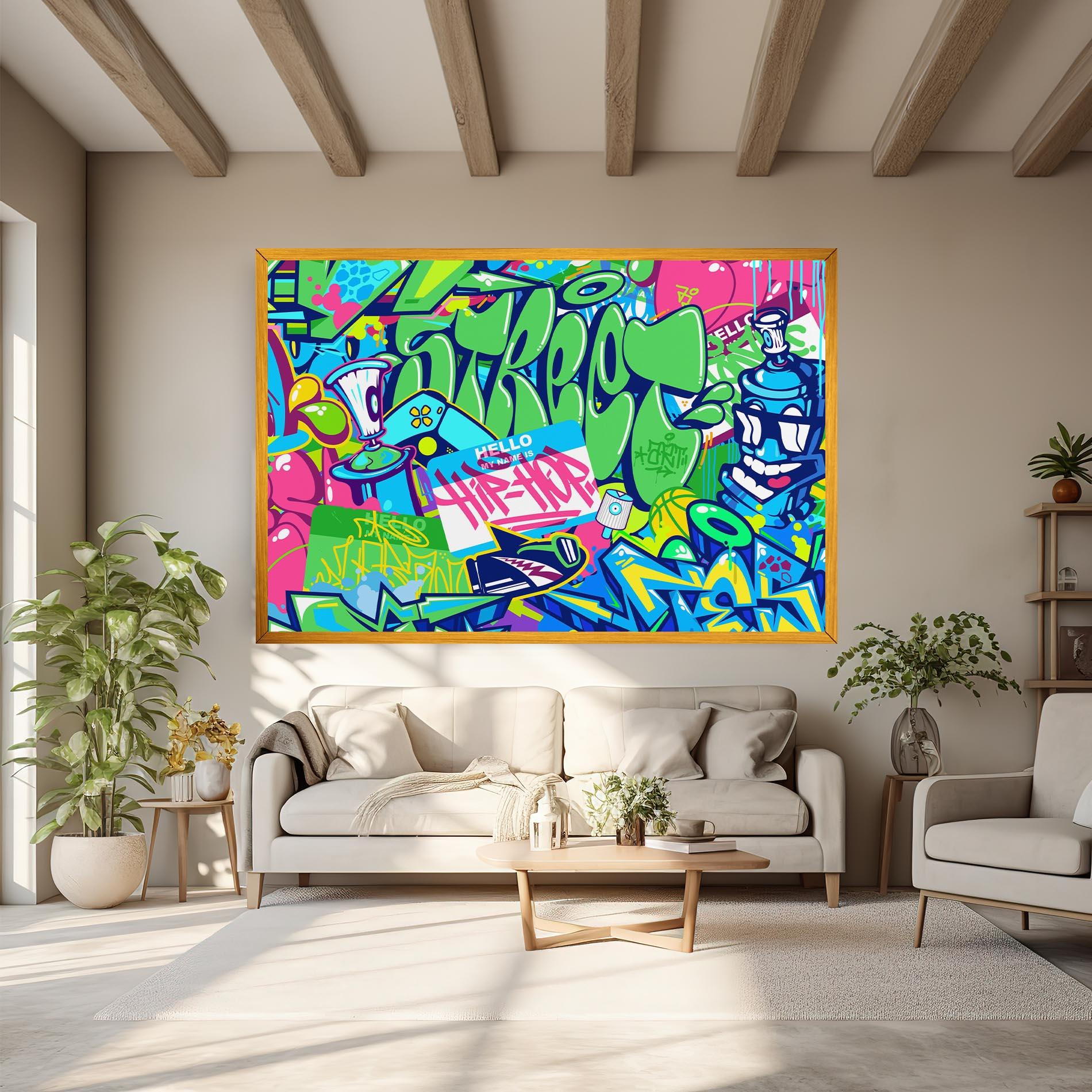 Tablou Canvas Colorful Hip Hop mockup 6