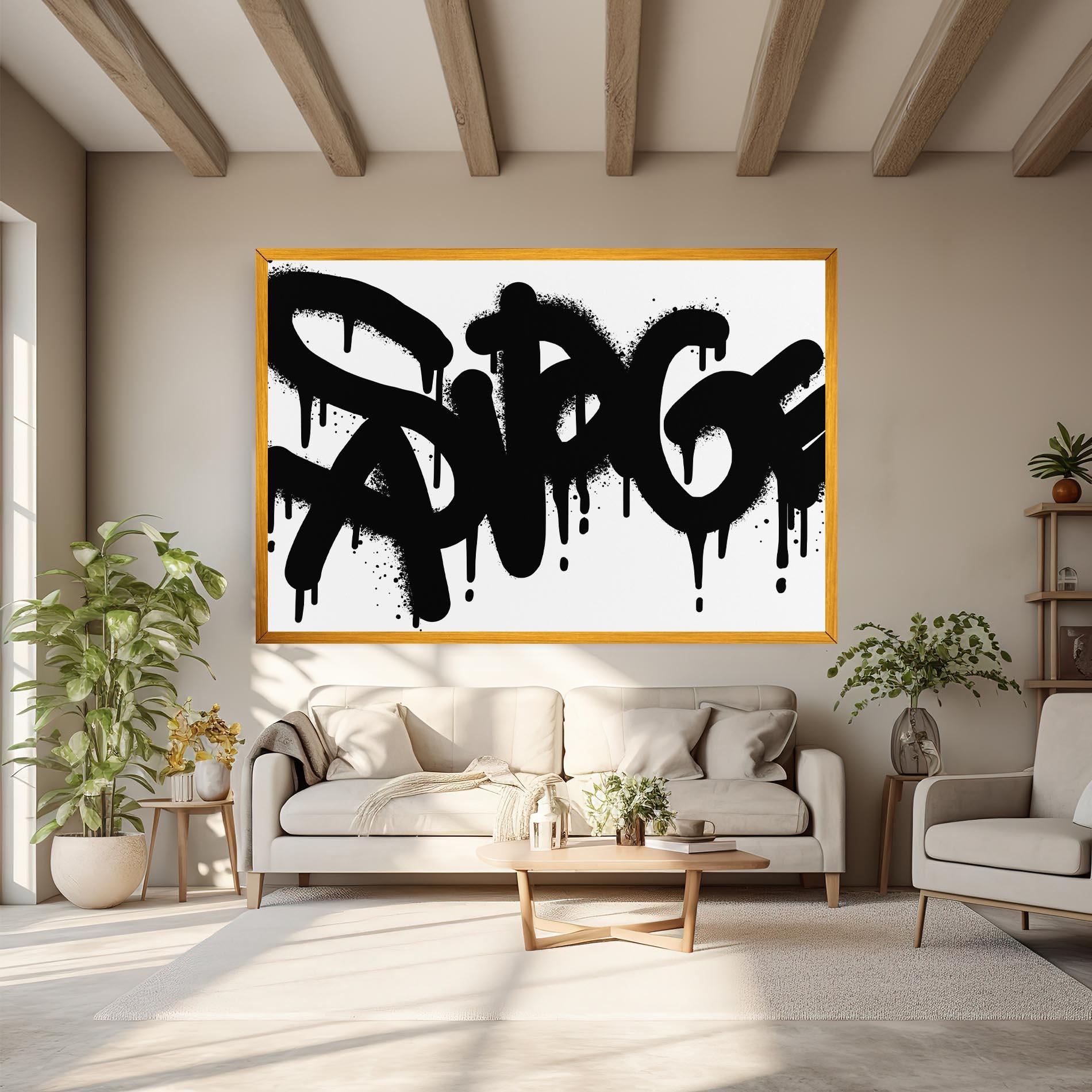 Tablou Canvas Graffiti Savage mockup 6