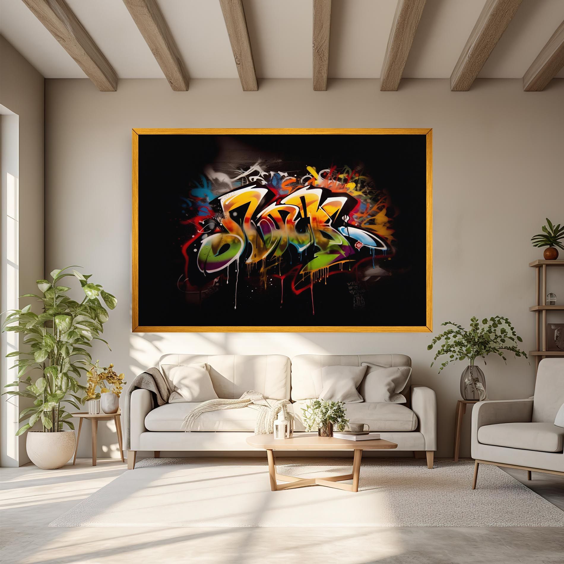 Graffiti Style Wall mockup 6