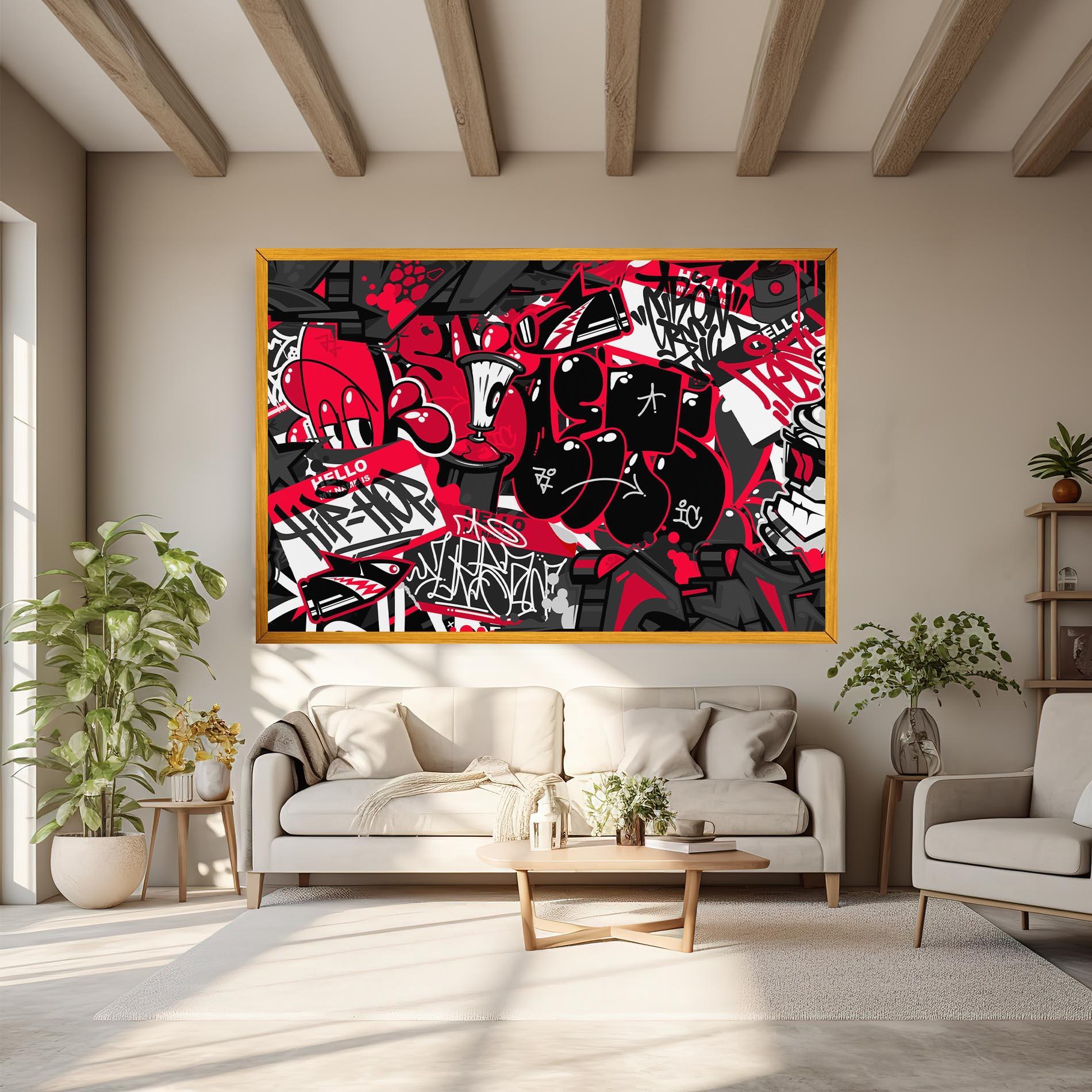 Tablou Canvas Hip Hop Graffiti mockup 6