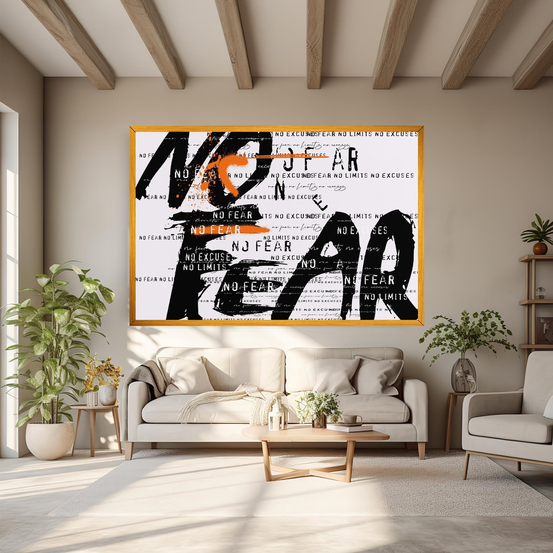 Tablou Canvas No Fear Graffiti mockup 6