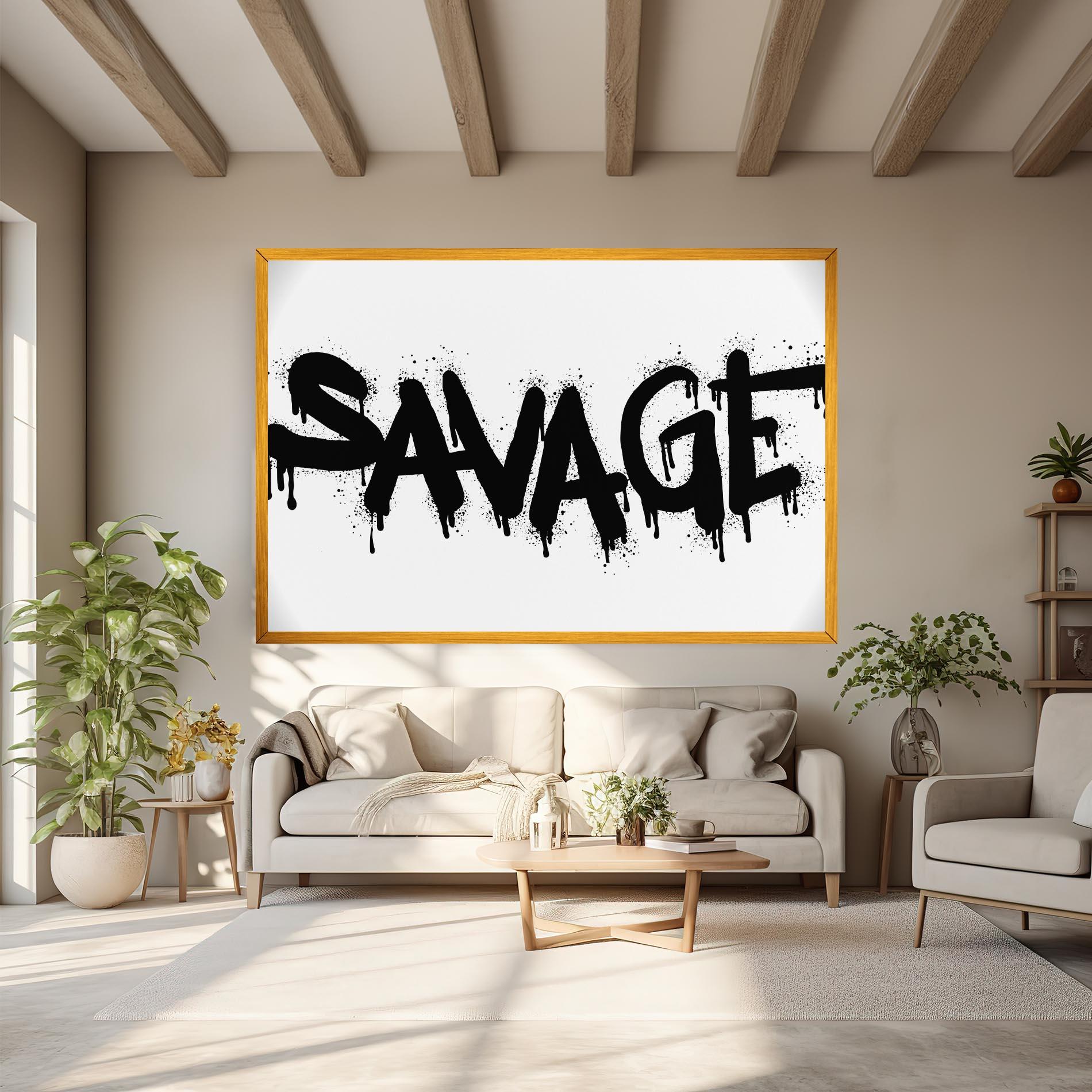 Tablou Canvas Savage Graffiti Spray mockup 6