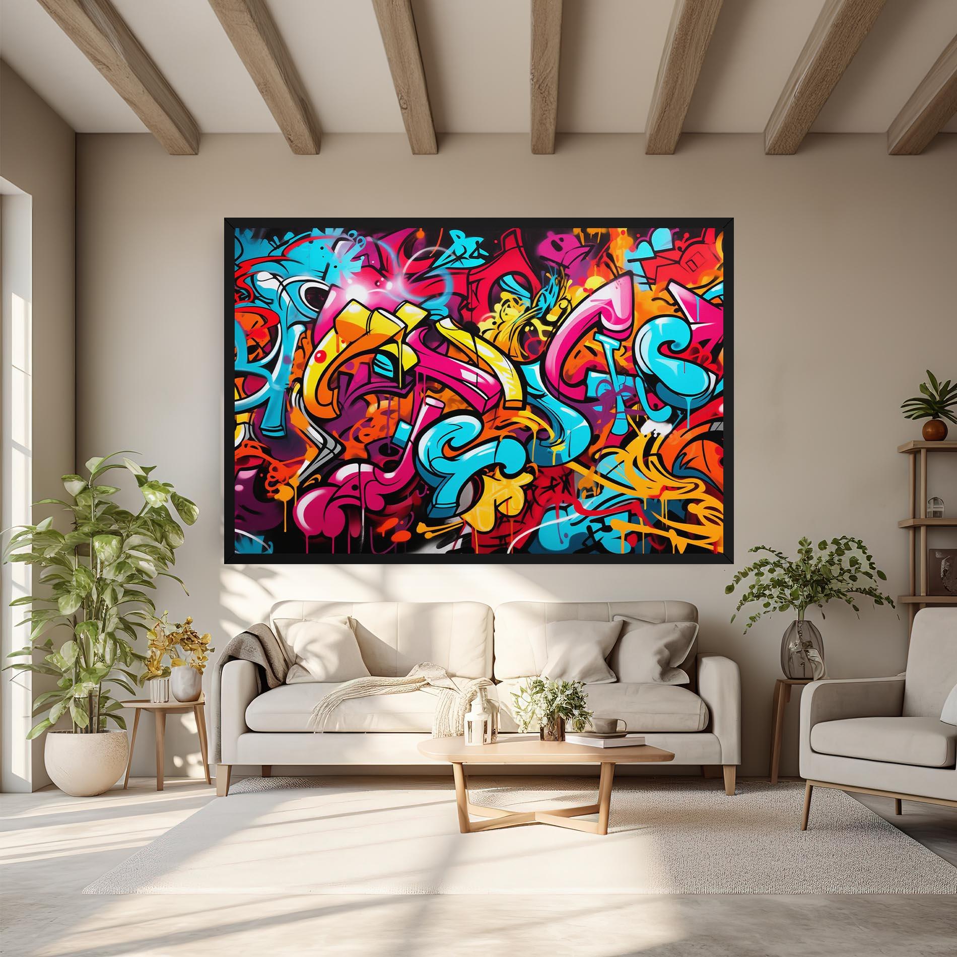 Tablou Canvas Abstract Graffiti mockup 6