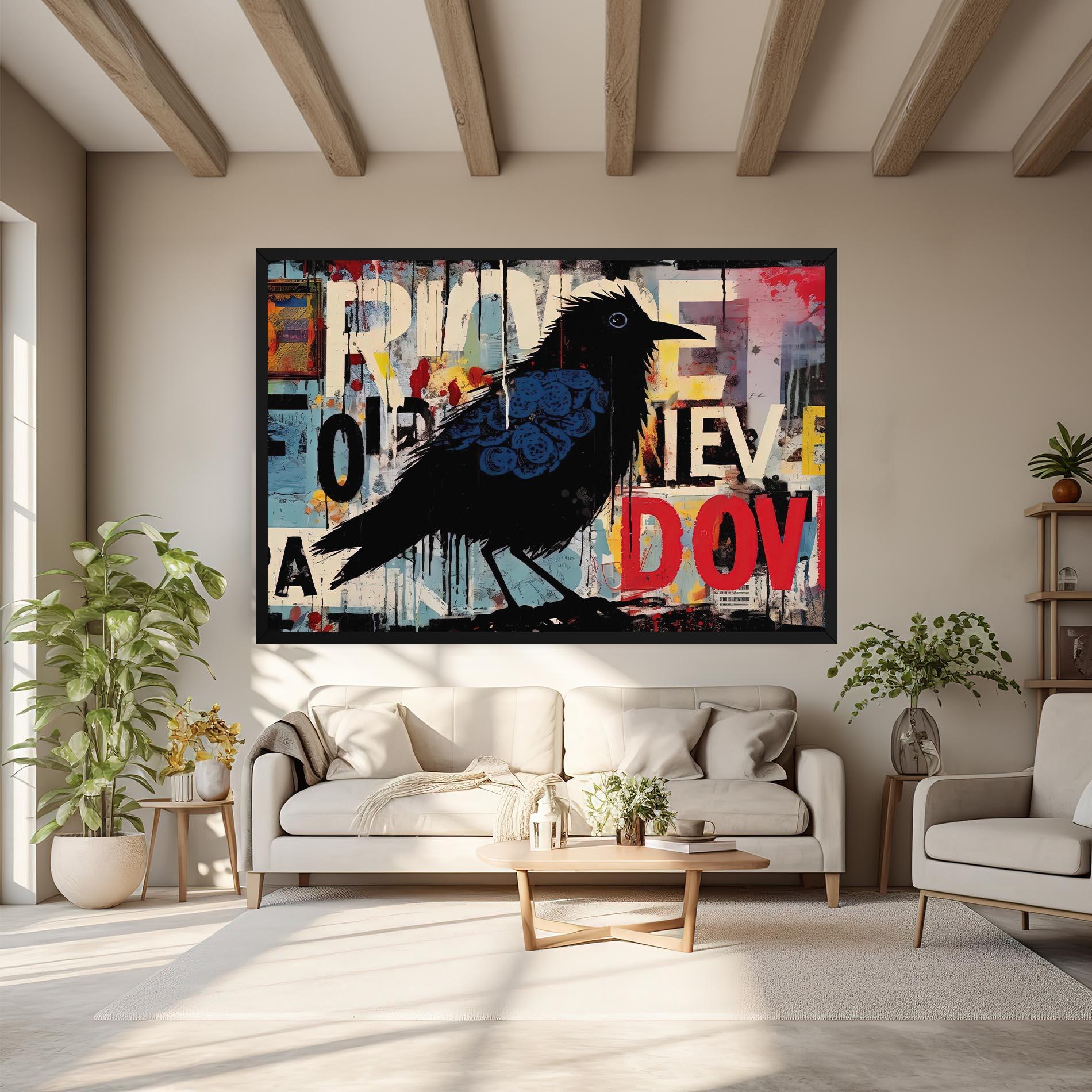 Tablou Canvas Bird Old Doodle mockup 6