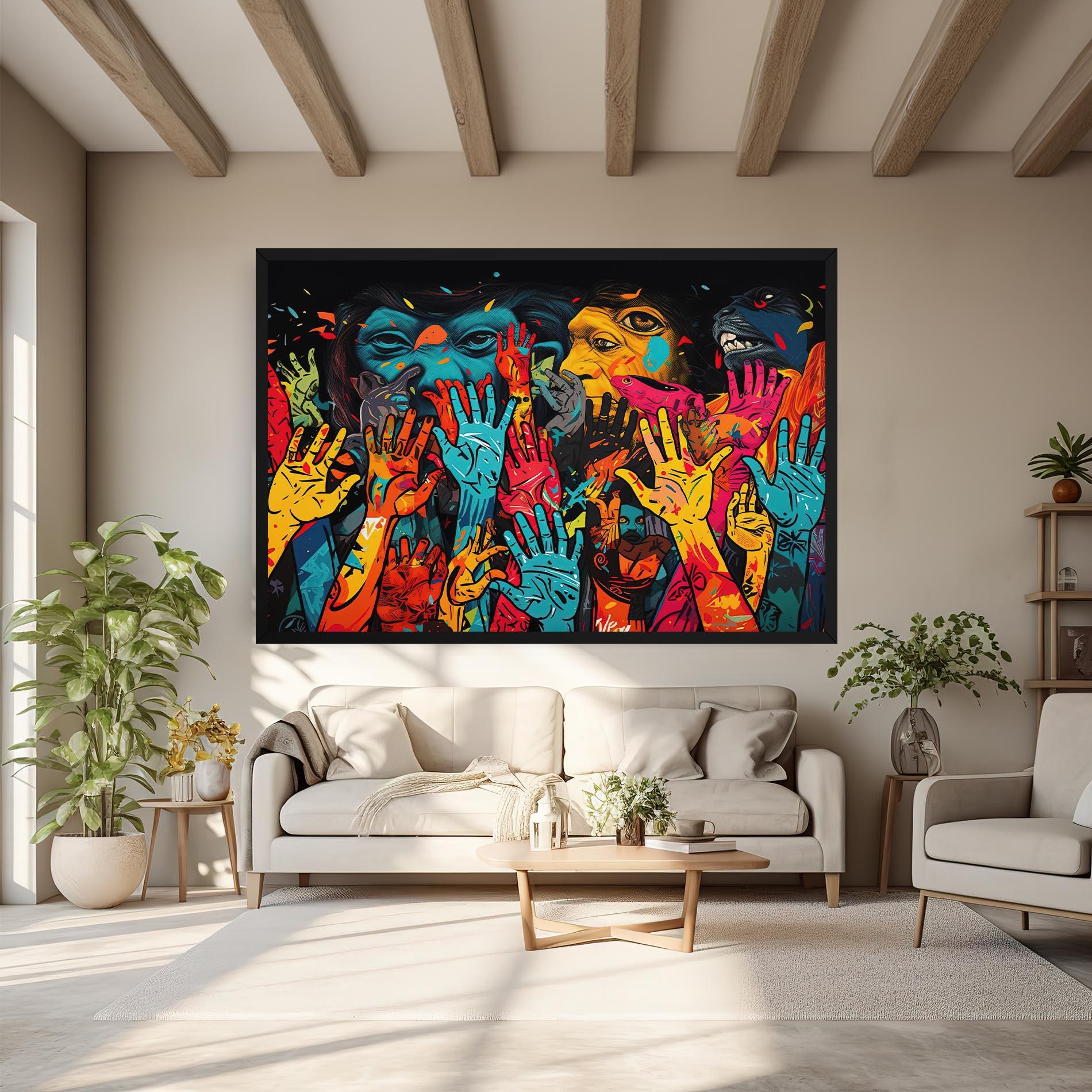 Tablou Canvas Colorful Hands mockup 6