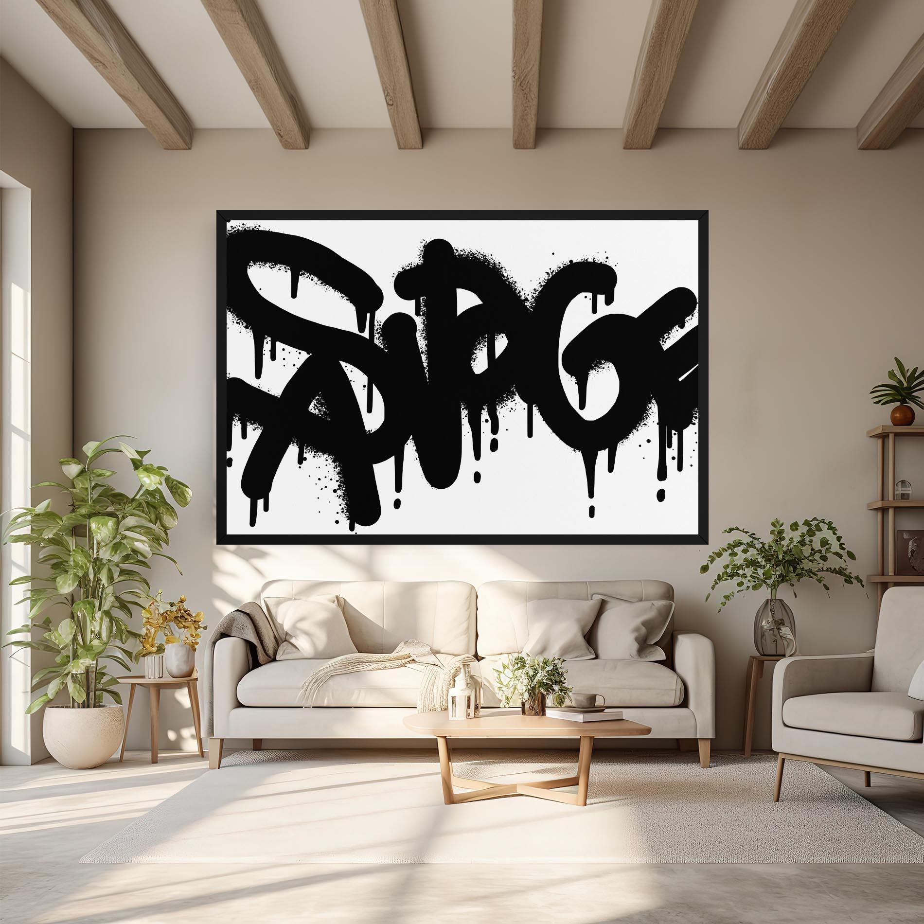 Tablou Canvas Graffiti Savage mockup 6