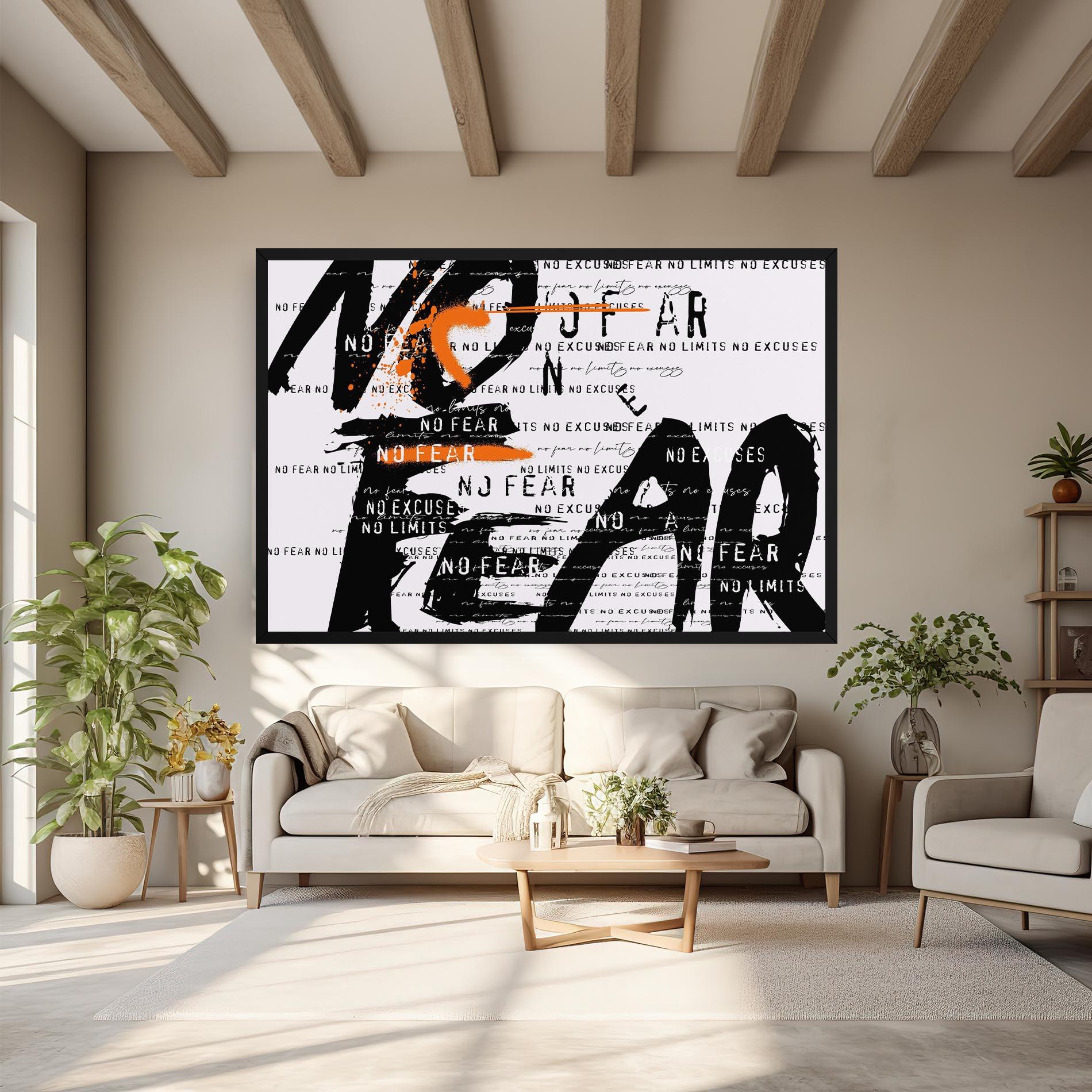 Tablou Canvas No Fear Graffiti mockup 6
