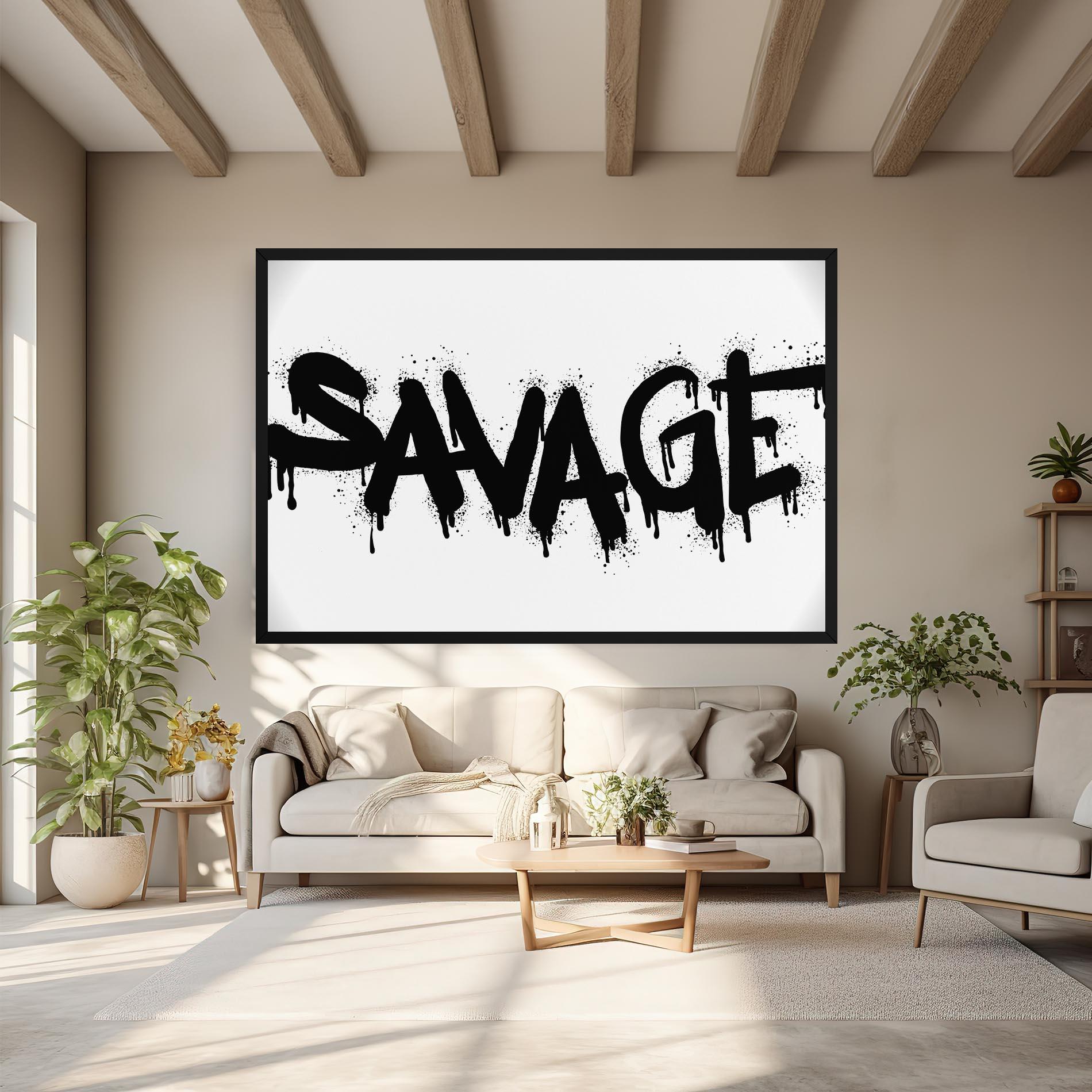 Tablou Canvas Savage Graffiti Spray mockup 6