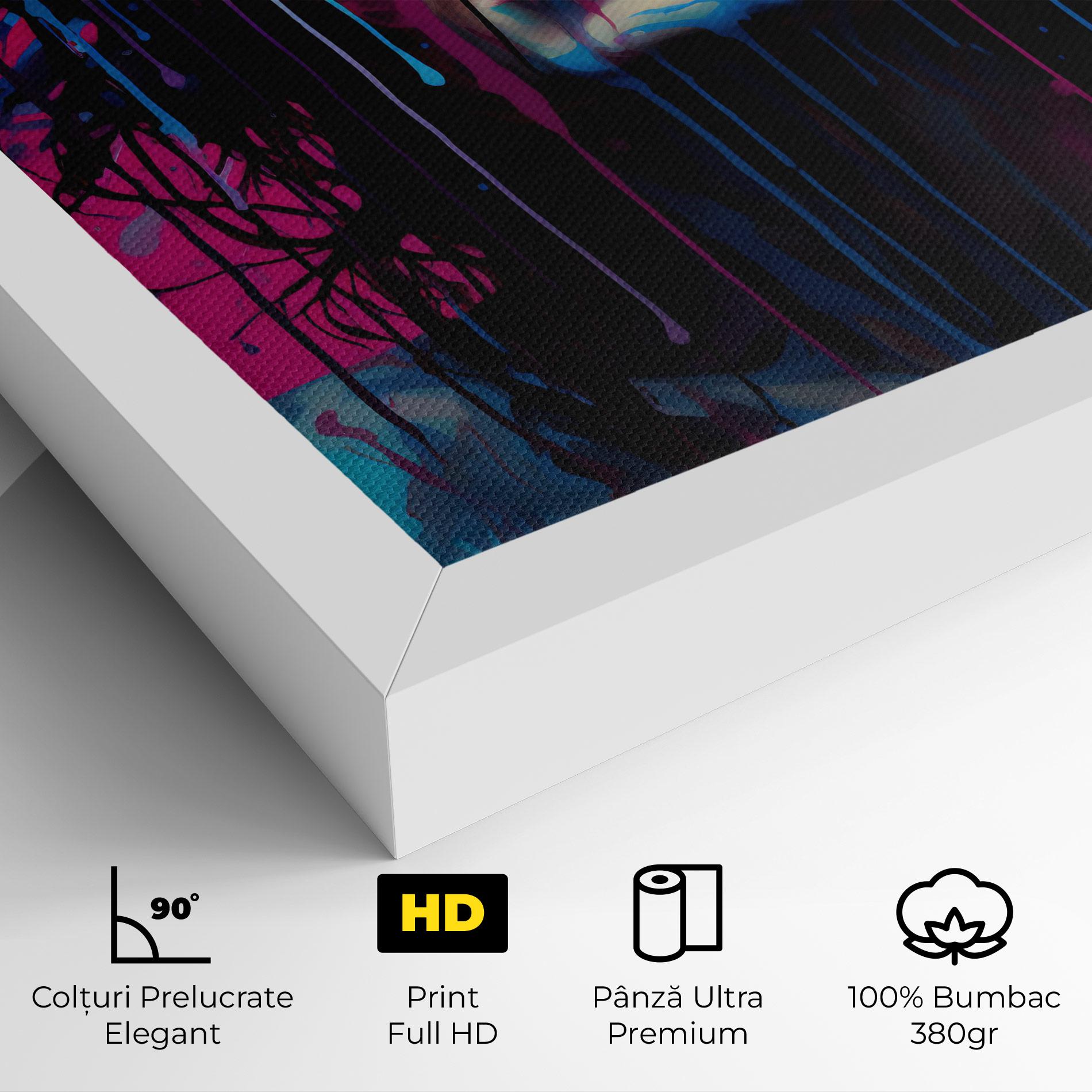 Tablou Canvas Blue Pink Woman mockup 4