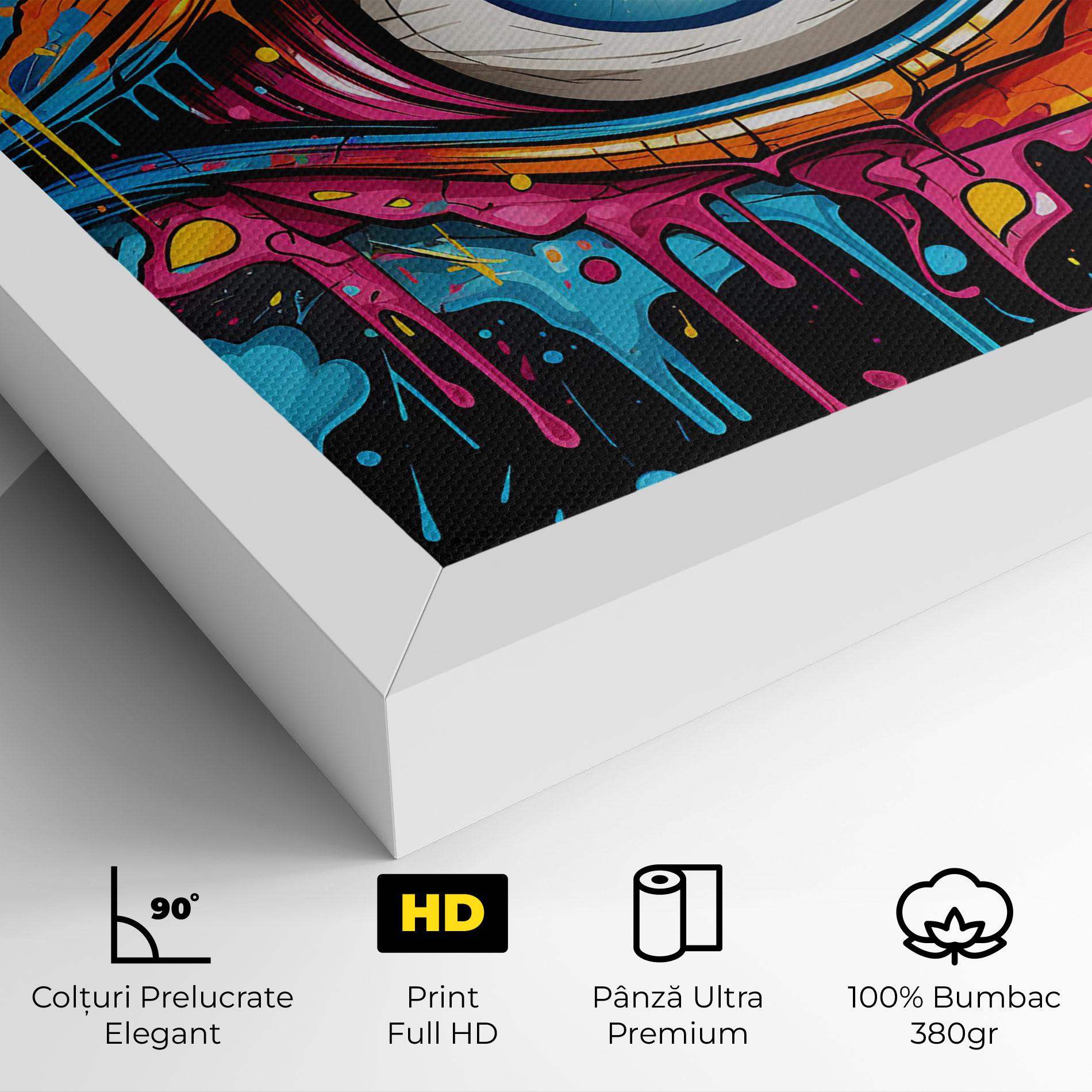 Tablou Canvas Graffitistyle Eye mockup 4