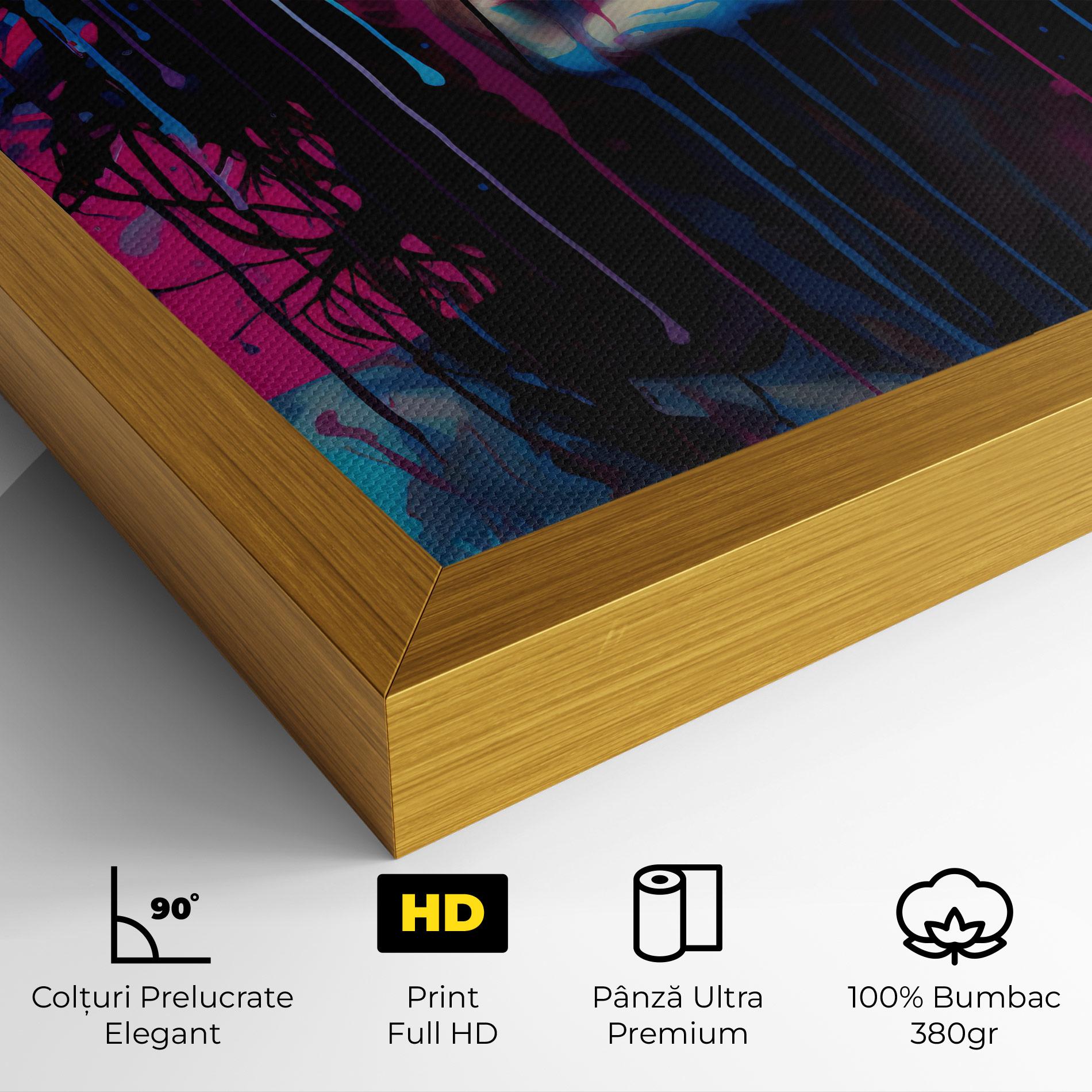 Tablou Canvas Blue Pink Woman mockup 4