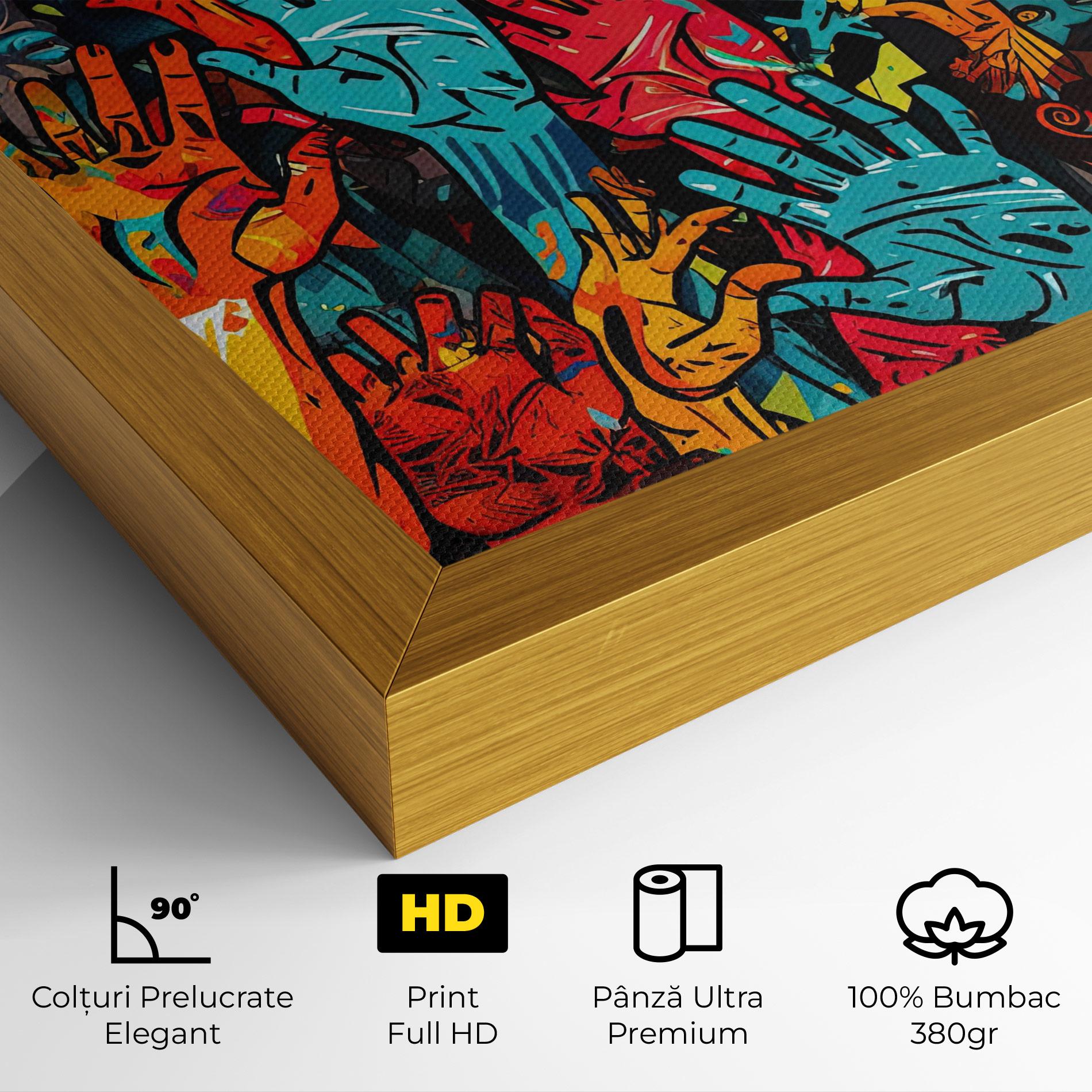 Tablou Canvas Colorful Hands mockup 4