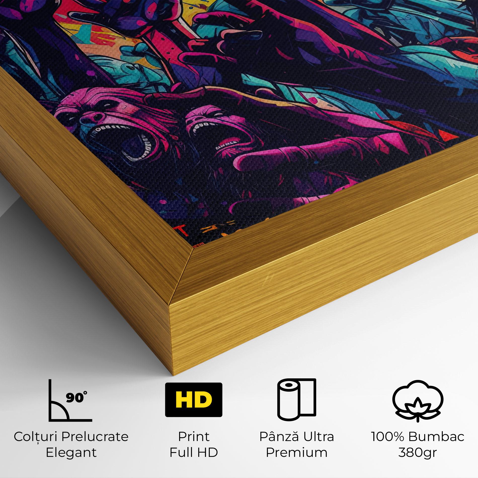 Tablou Canvas Graffiti Animals mockup 4