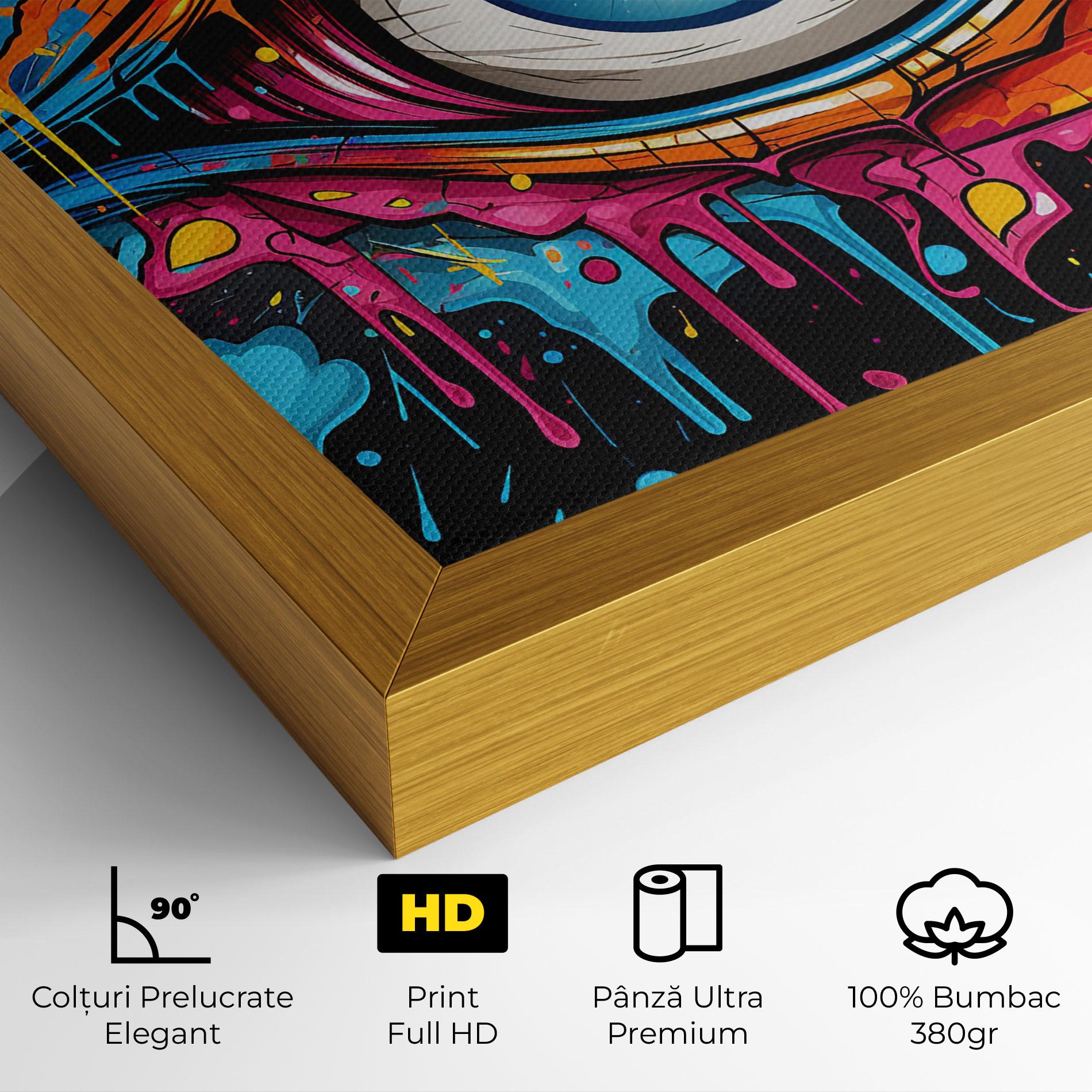 Tablou Canvas Graffitistyle Eye mockup 4