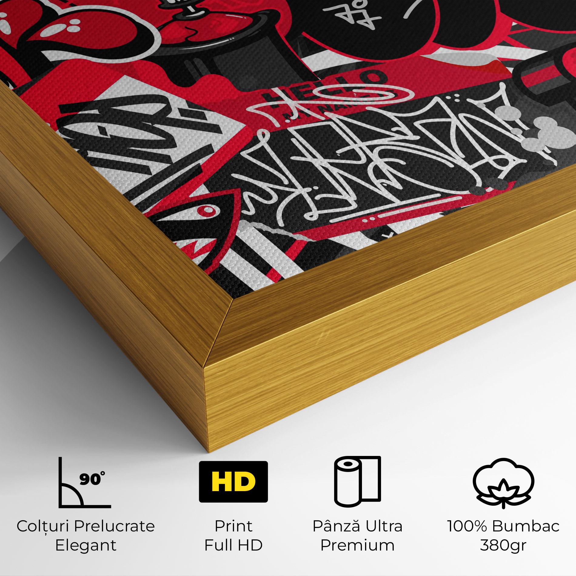 Tablou Canvas Hip Hop Graffiti mockup 4