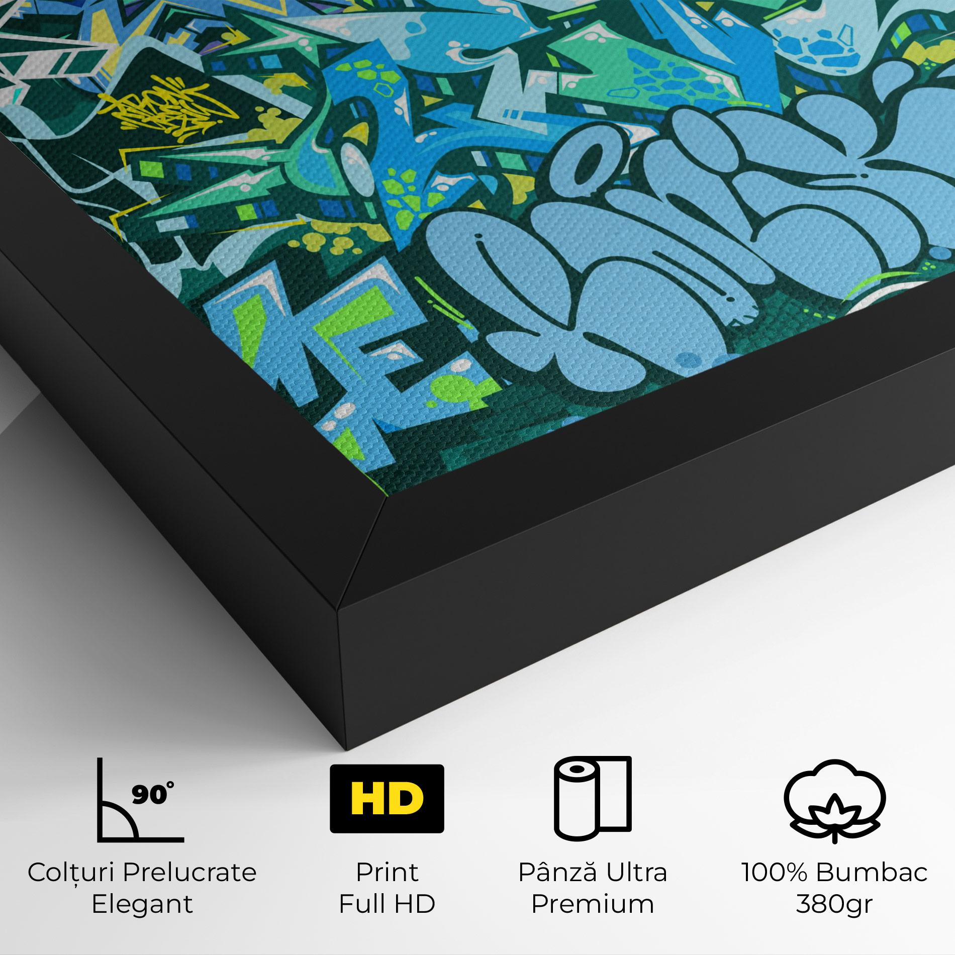 Tablou Canvas Be One Graffiti mockup 4