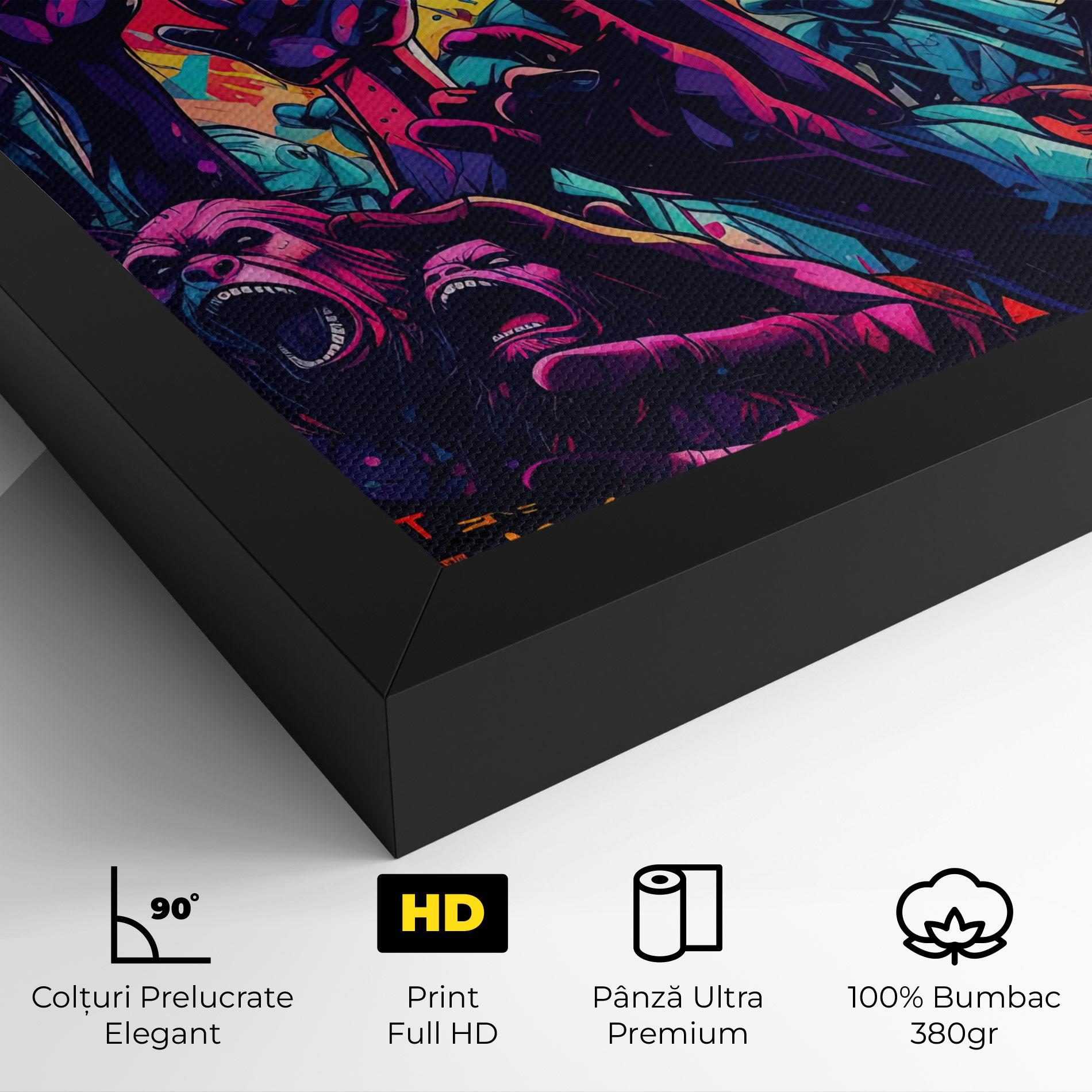 Tablou Canvas Graffiti Animals mockup 4