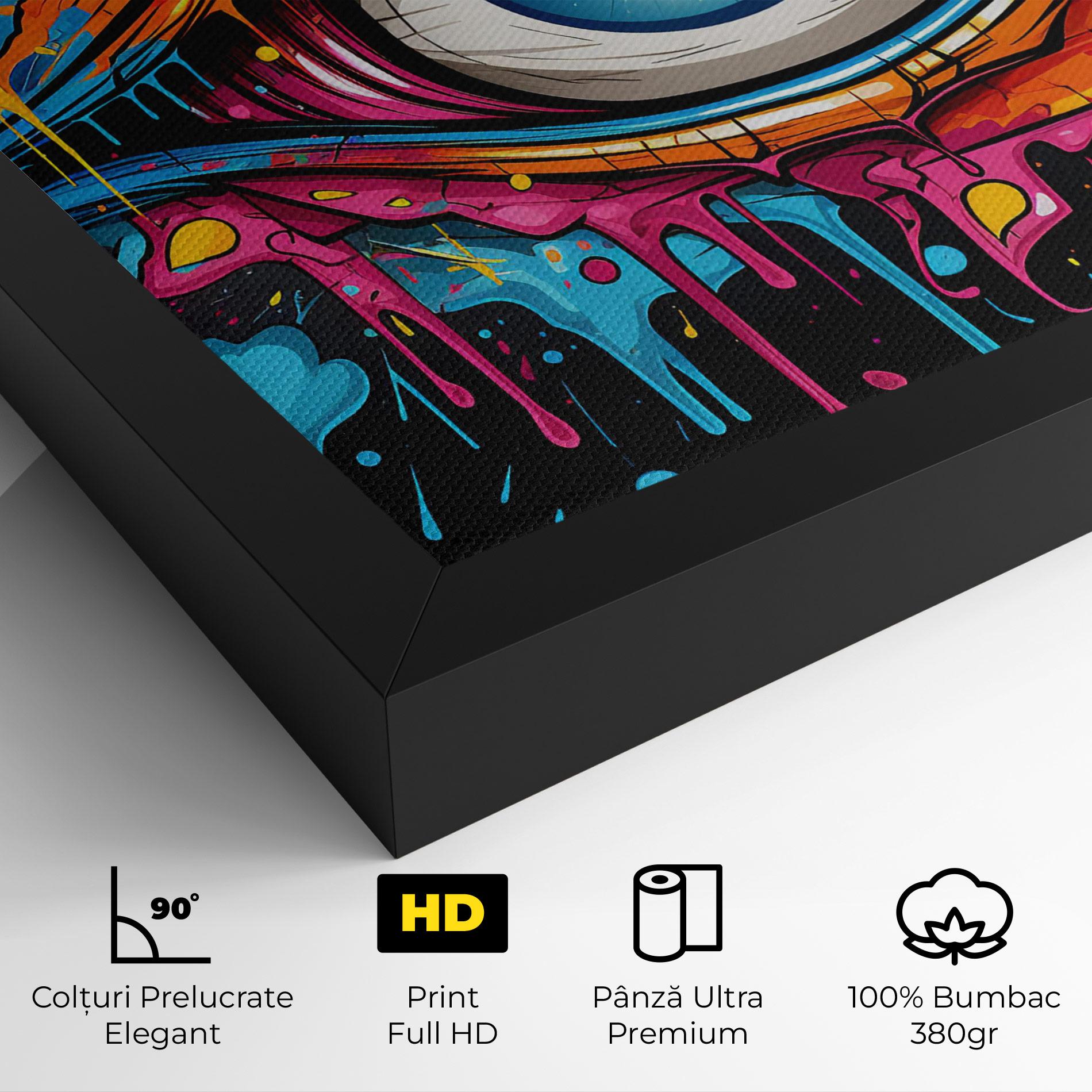 Tablou Canvas Graffitistyle Eye mockup 4