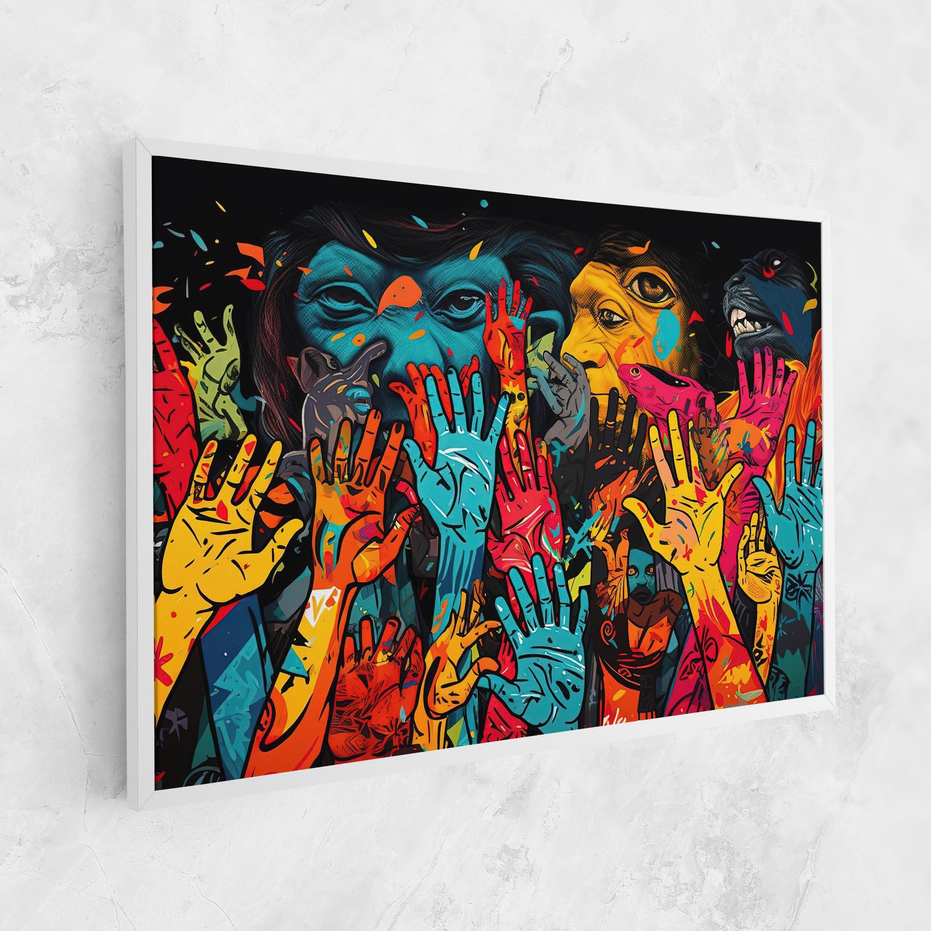 Tablou Canvas Colorful Hands mockup 1