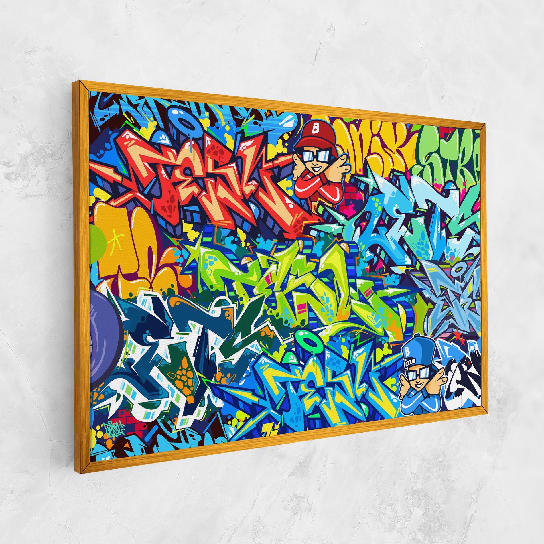 Tablou Canvas Colorful Graffiti mockup 1