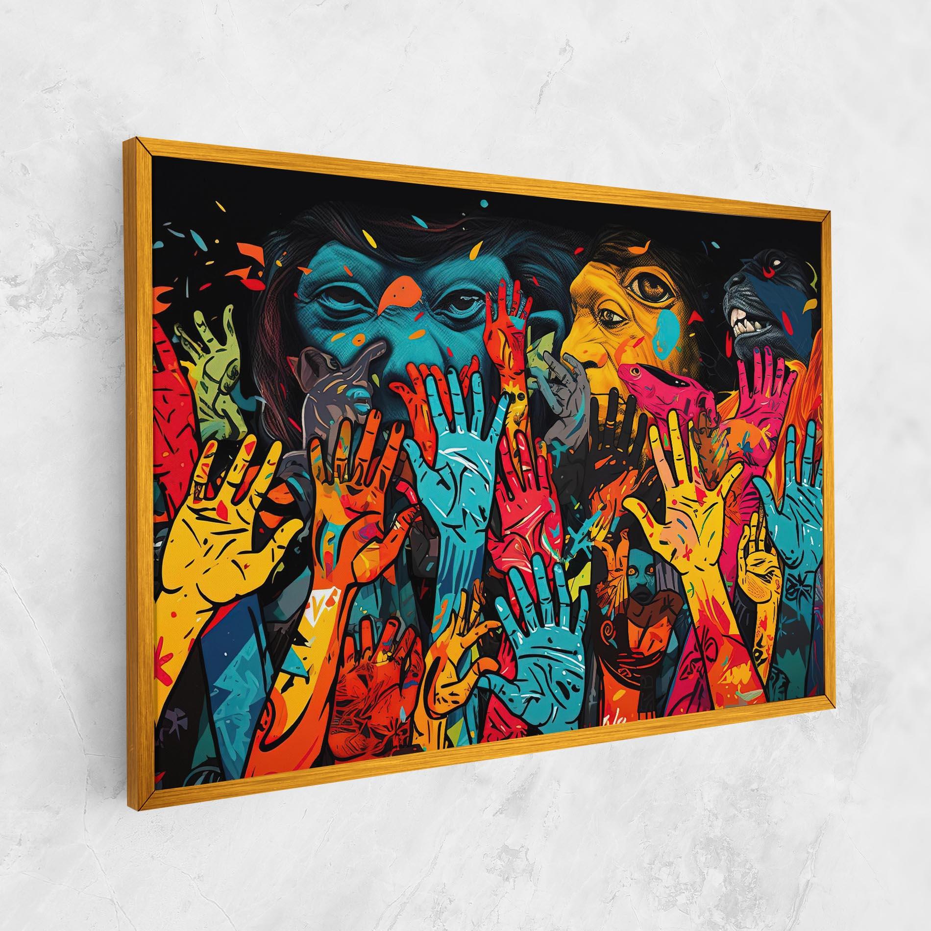 Tablou Canvas Colorful Hands mockup 1