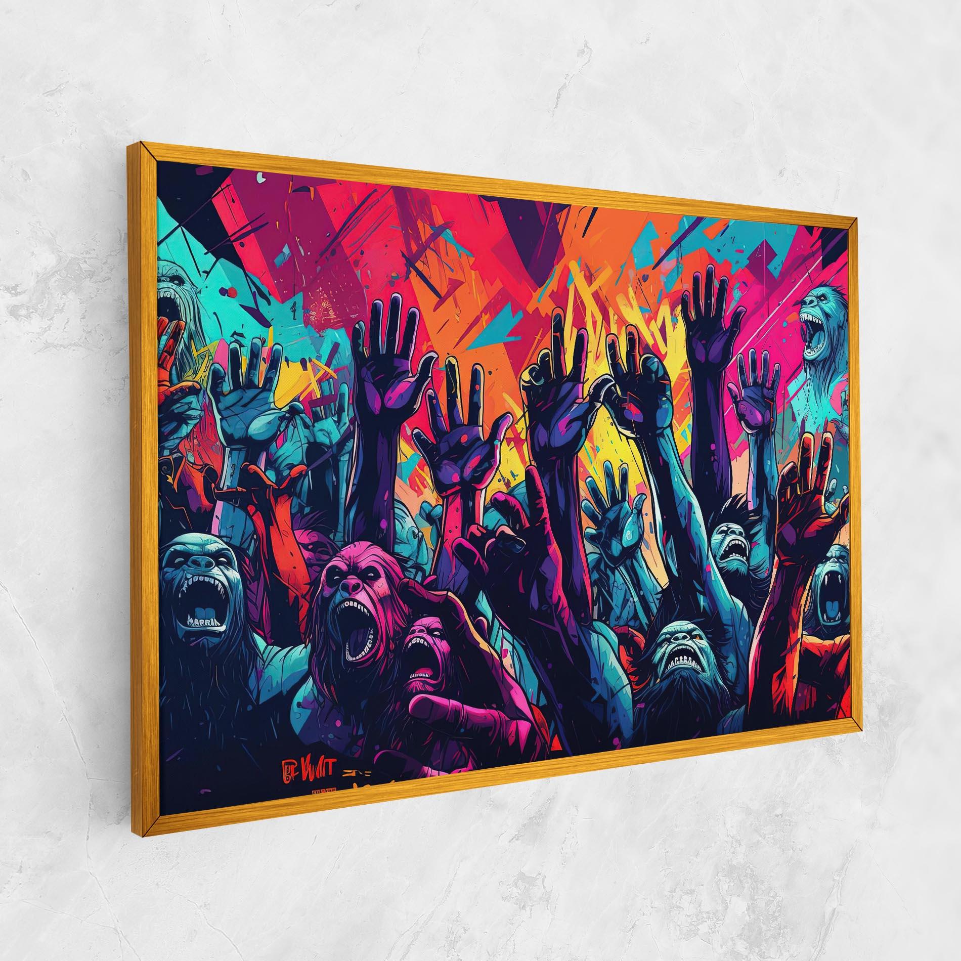Tablou Canvas Graffiti Animals mockup 1