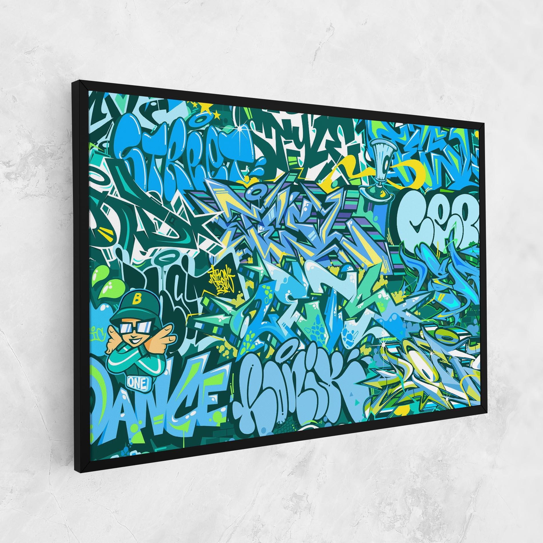Tablou Canvas Be One Graffiti mockup 1