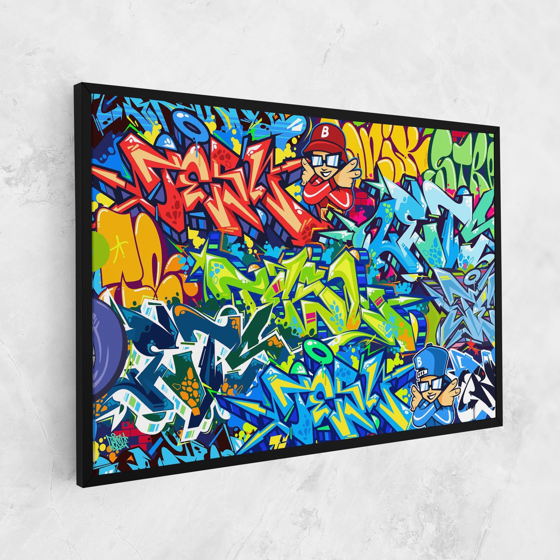 Tablou Canvas Colorful Graffiti mockup 1