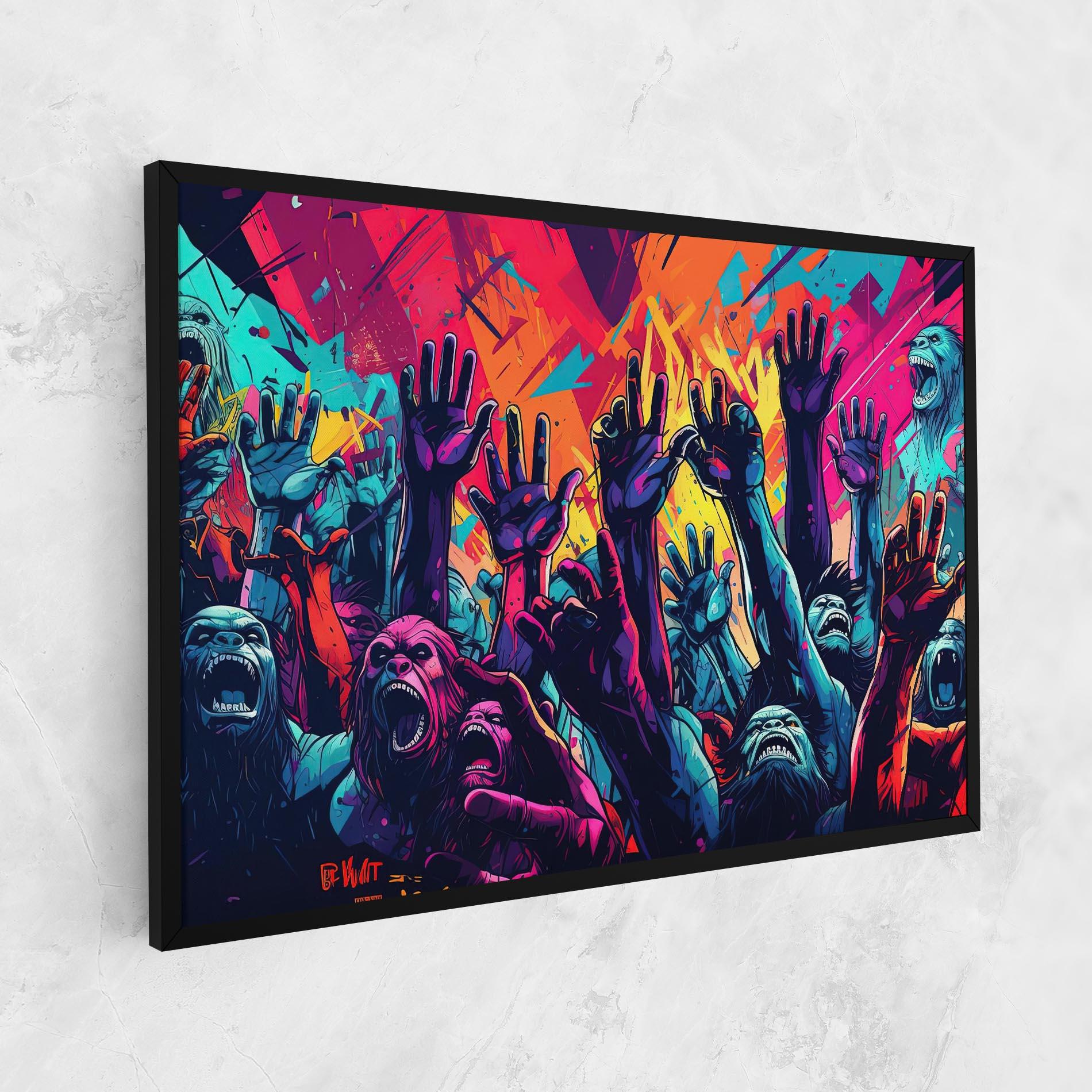 Tablou Canvas Graffiti Animals mockup 1