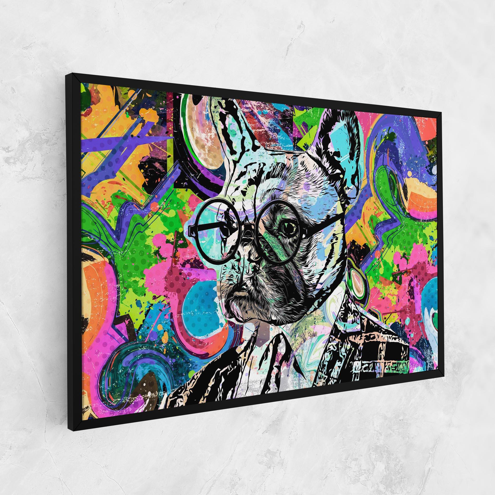 Tablou Canvas Graffity Bulldog mockup 1
